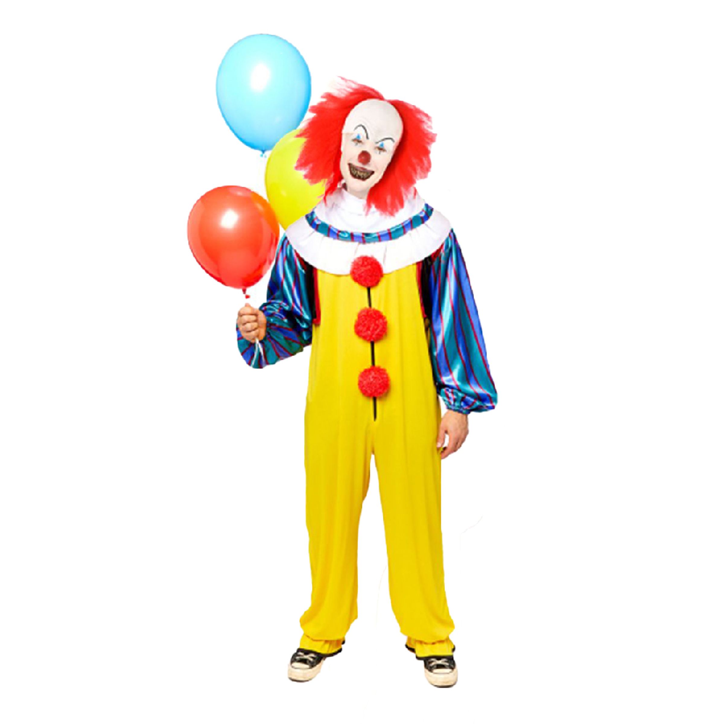Läs mer om Clownen IT Klassisk Maskeraddräkt - Large