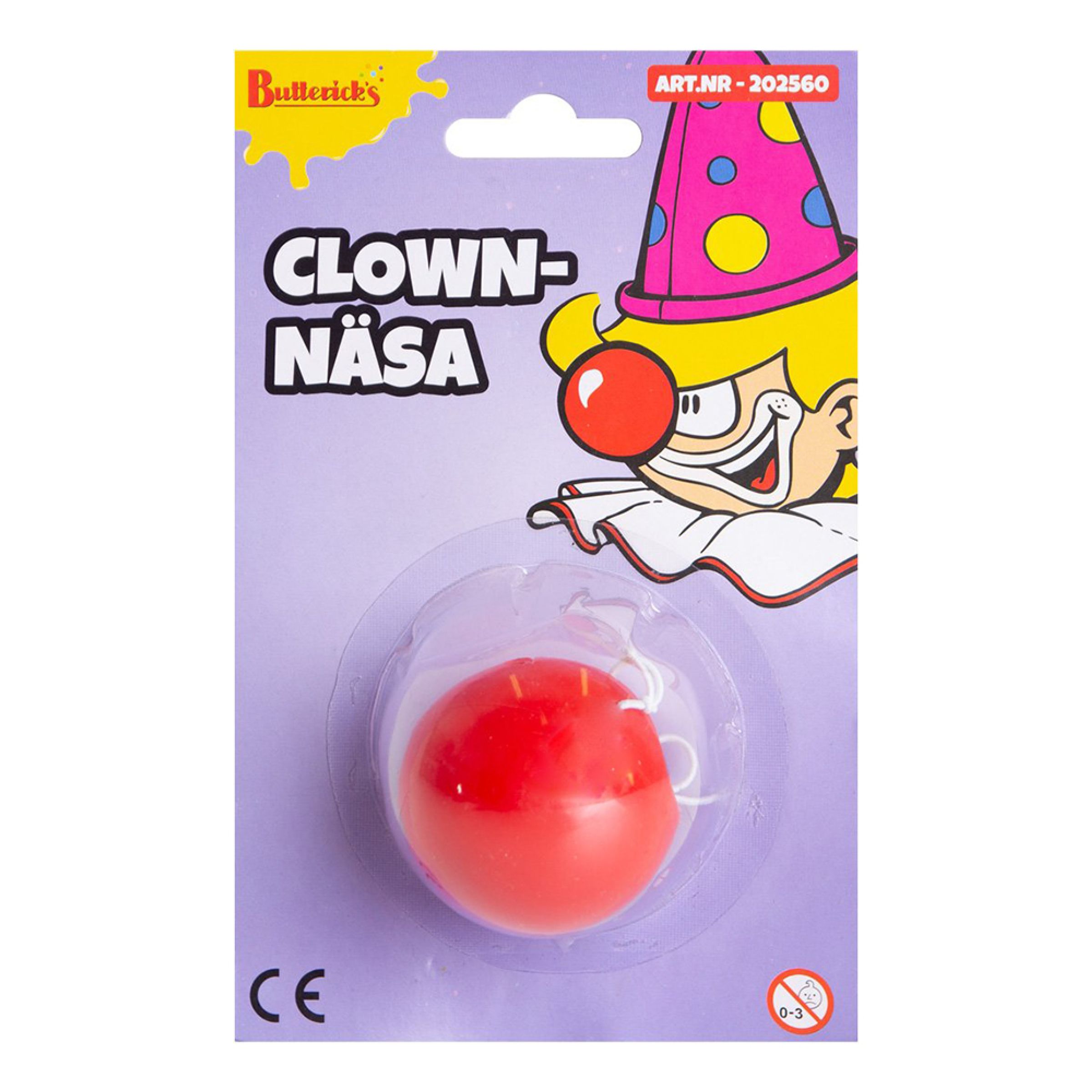 Clownnäsa i Plast | Hem - Maskerad - Tillbehör - Lösnäsor & Lösöron | Pryloteket