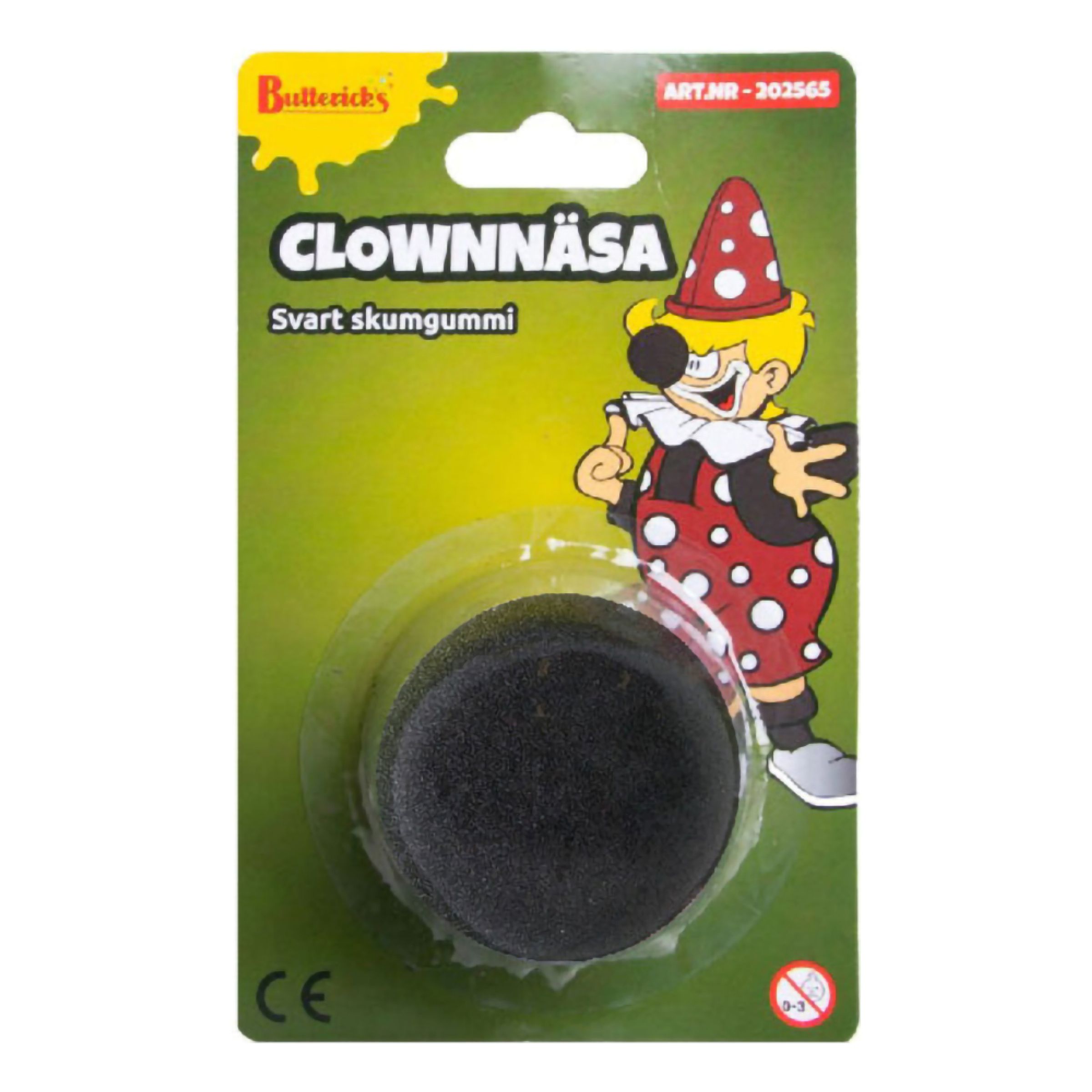 Clownnäsa i Skumgummi Svart | Hem - Maskerad - Tillbehör - Maskeradaccessoarer | Pryloteket