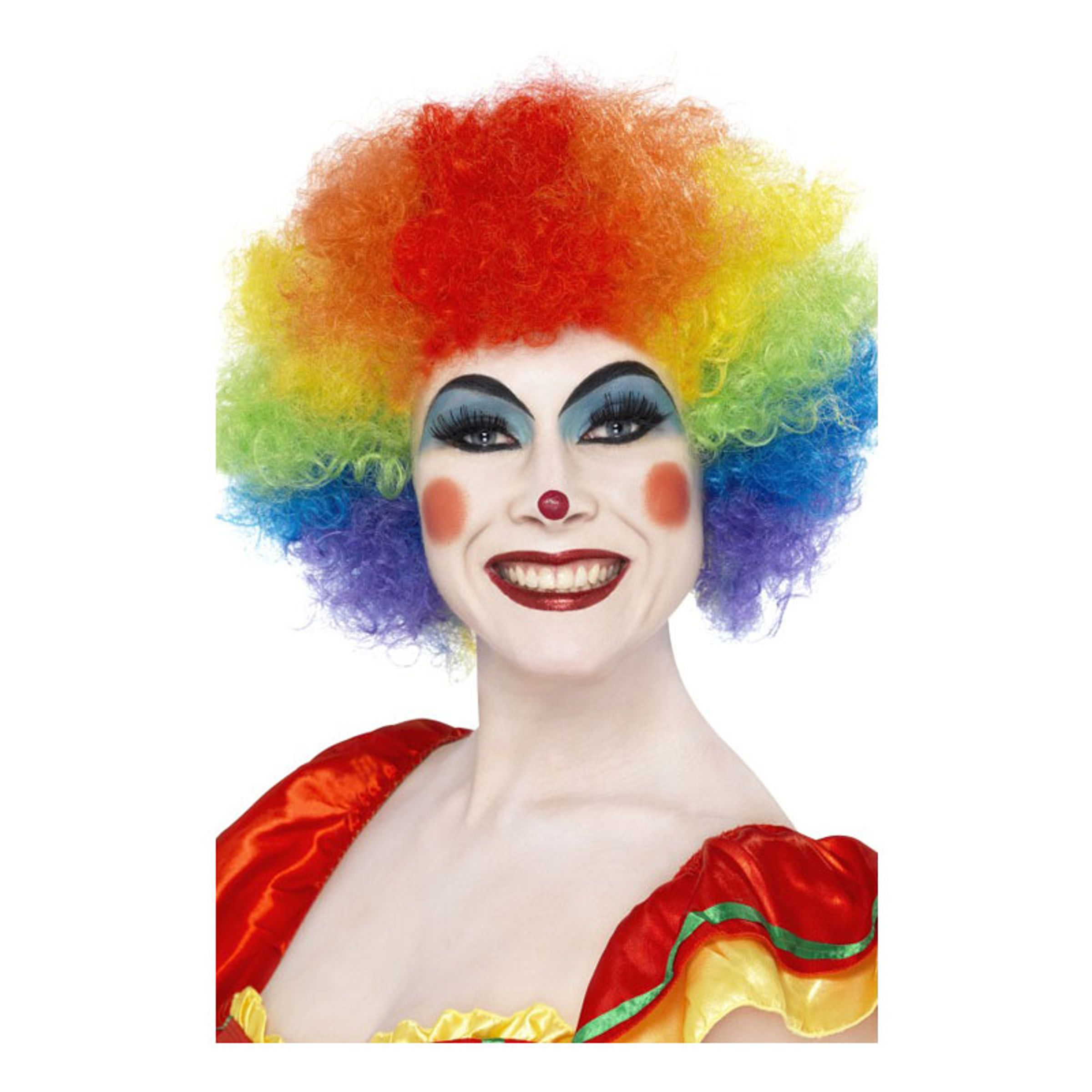 Clownperuk Regnbågsfärgad - One size