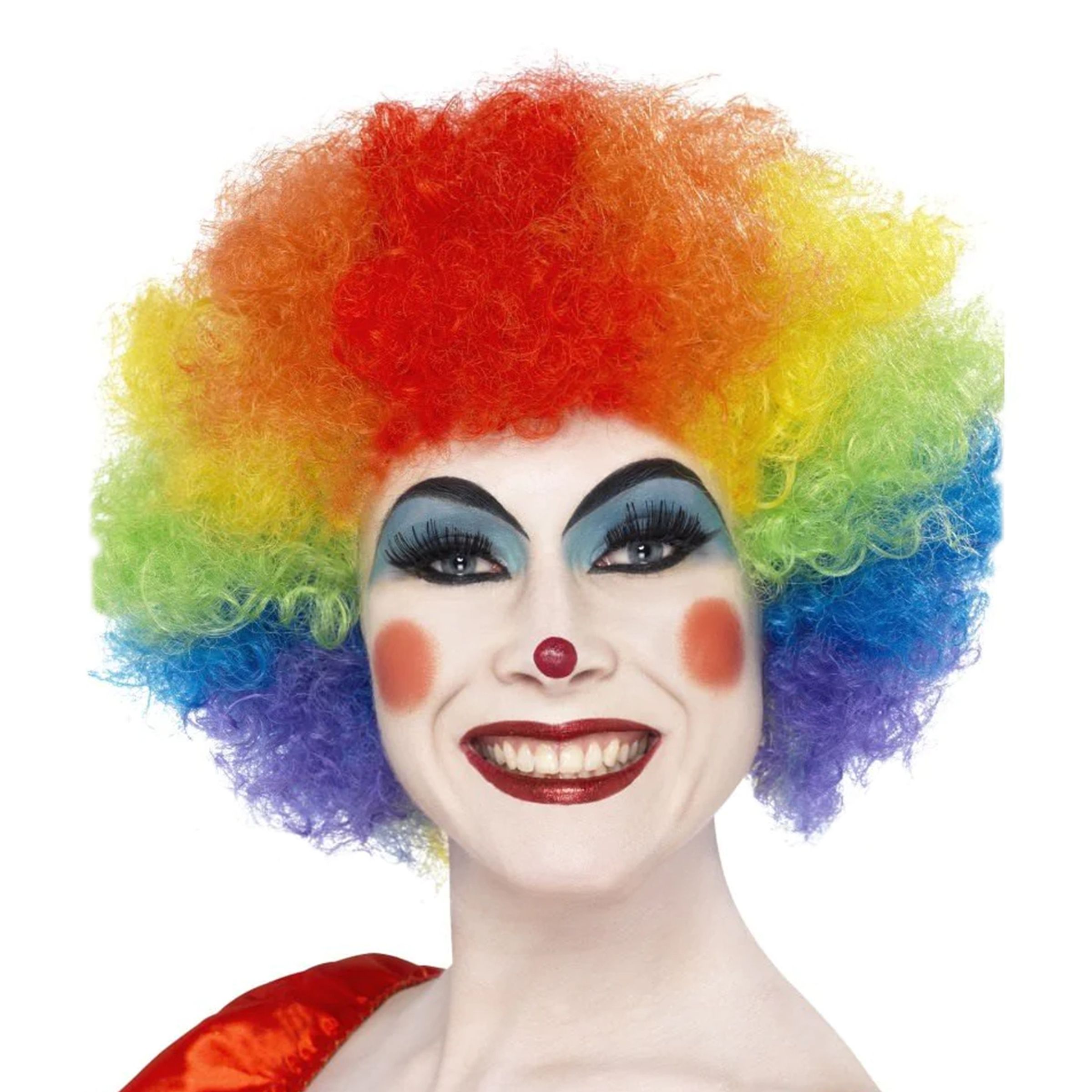 Clownperuk Regnbågsfärgad - One size