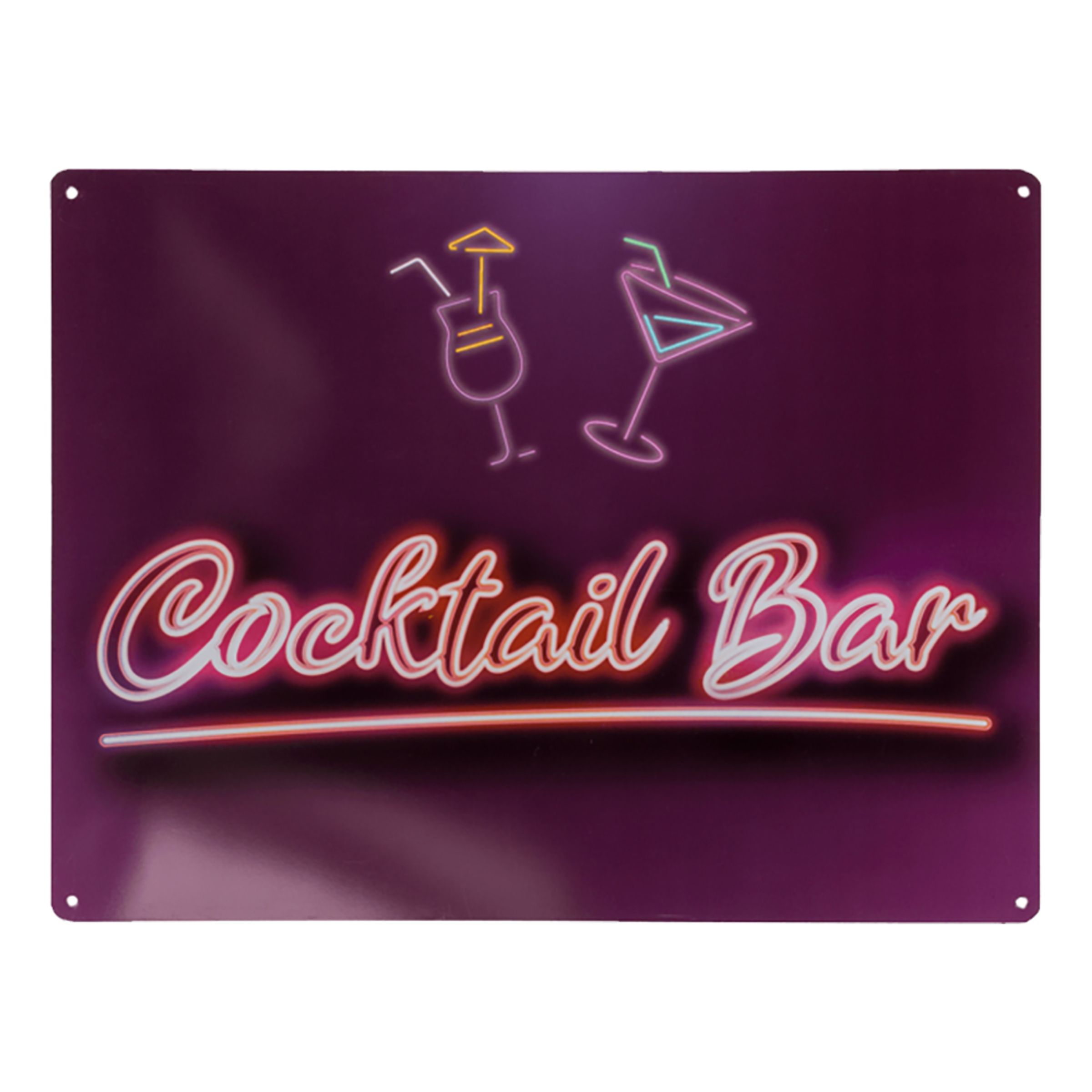 Cocktail Bar Skylt i Metall