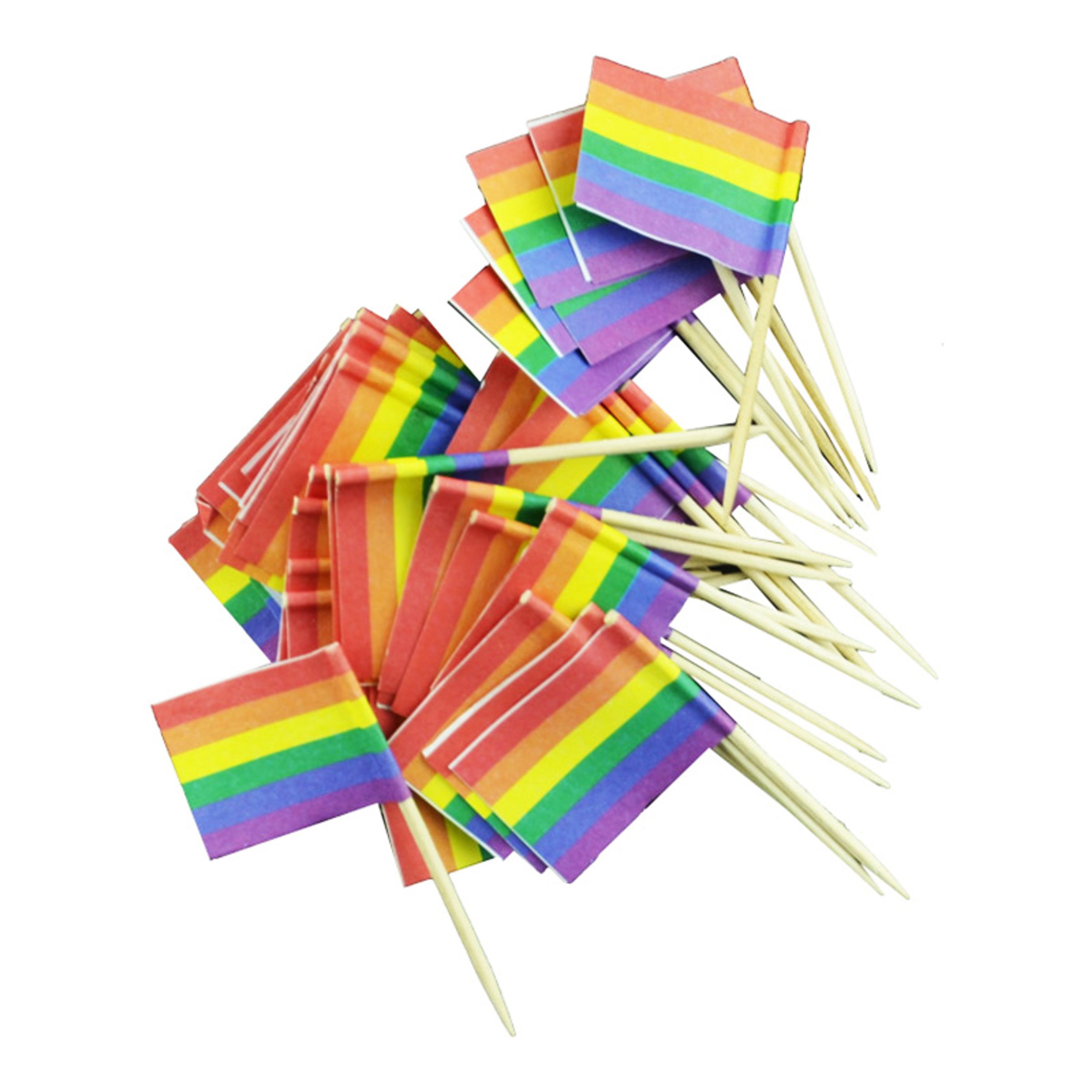 Läs mer om Cocktailflagga Pride - 50-pack