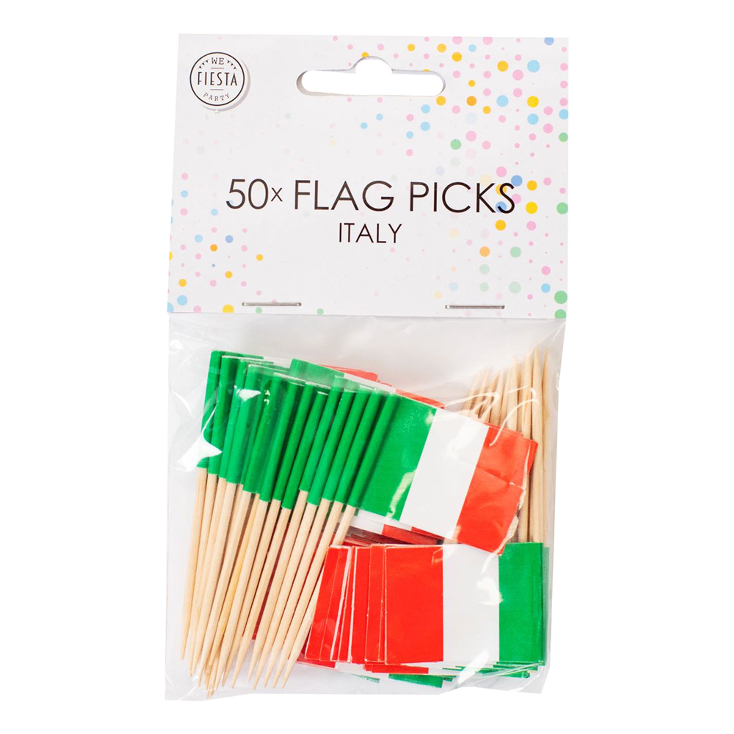 Läs mer om Cocktailflaggor Italien - 50-pack