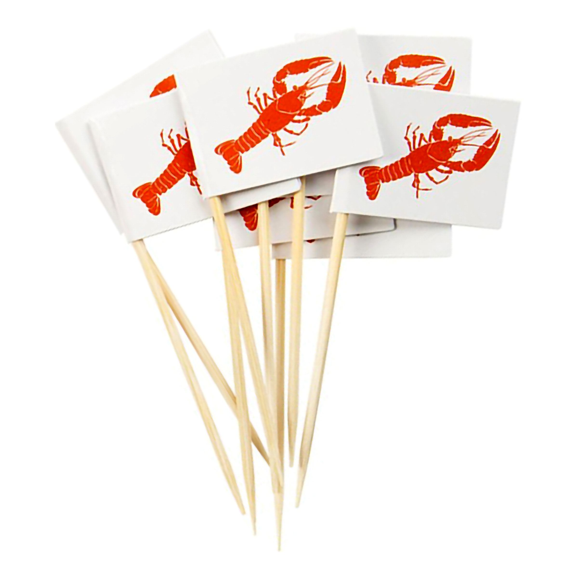 Cocktailflaggor Kräftskiva - 10-pack | Hem - Bartillbehör - Drinktillbehör - Cocktailpinnar | Pryloteket