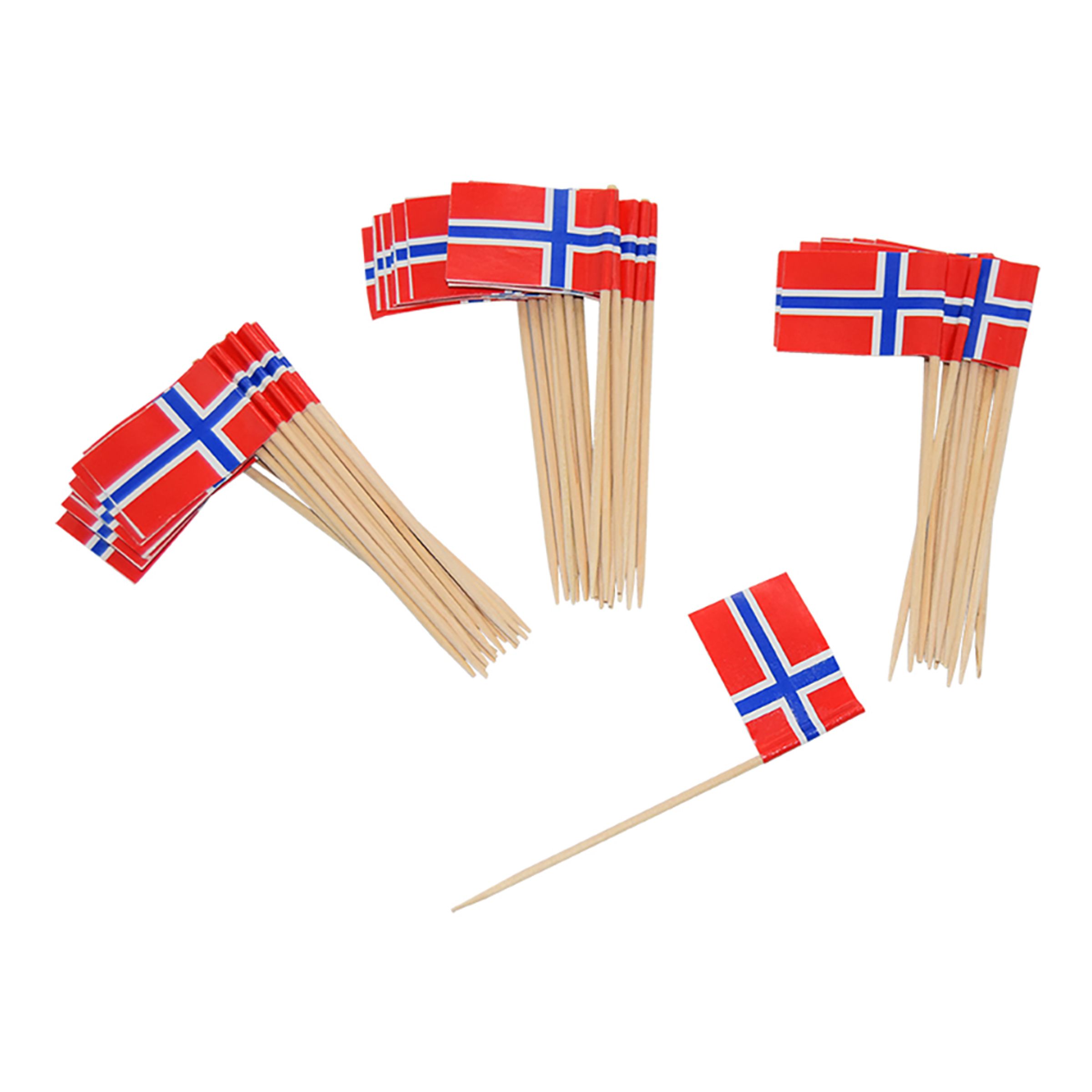 Läs mer om Cocktailflaggor Norge - 50-pack