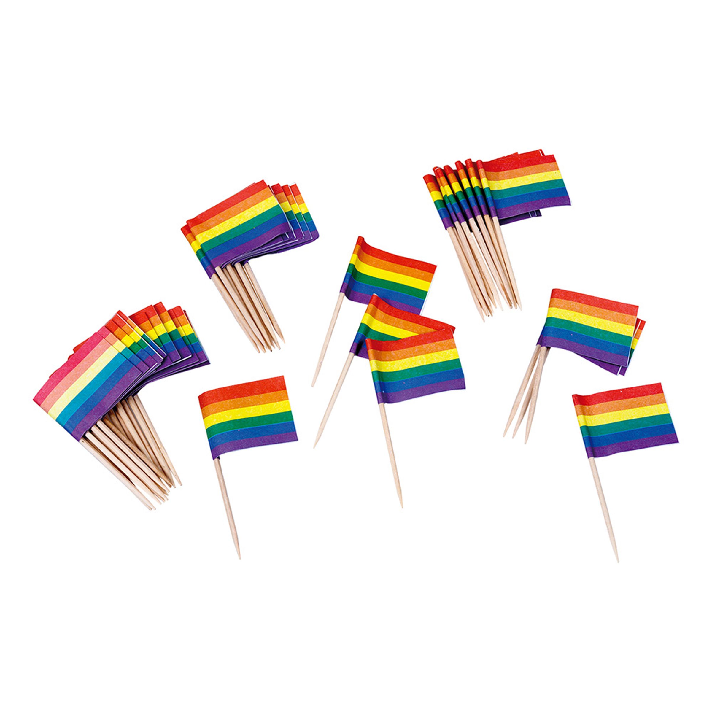 Cocktailflaggor Pride - 50-pack