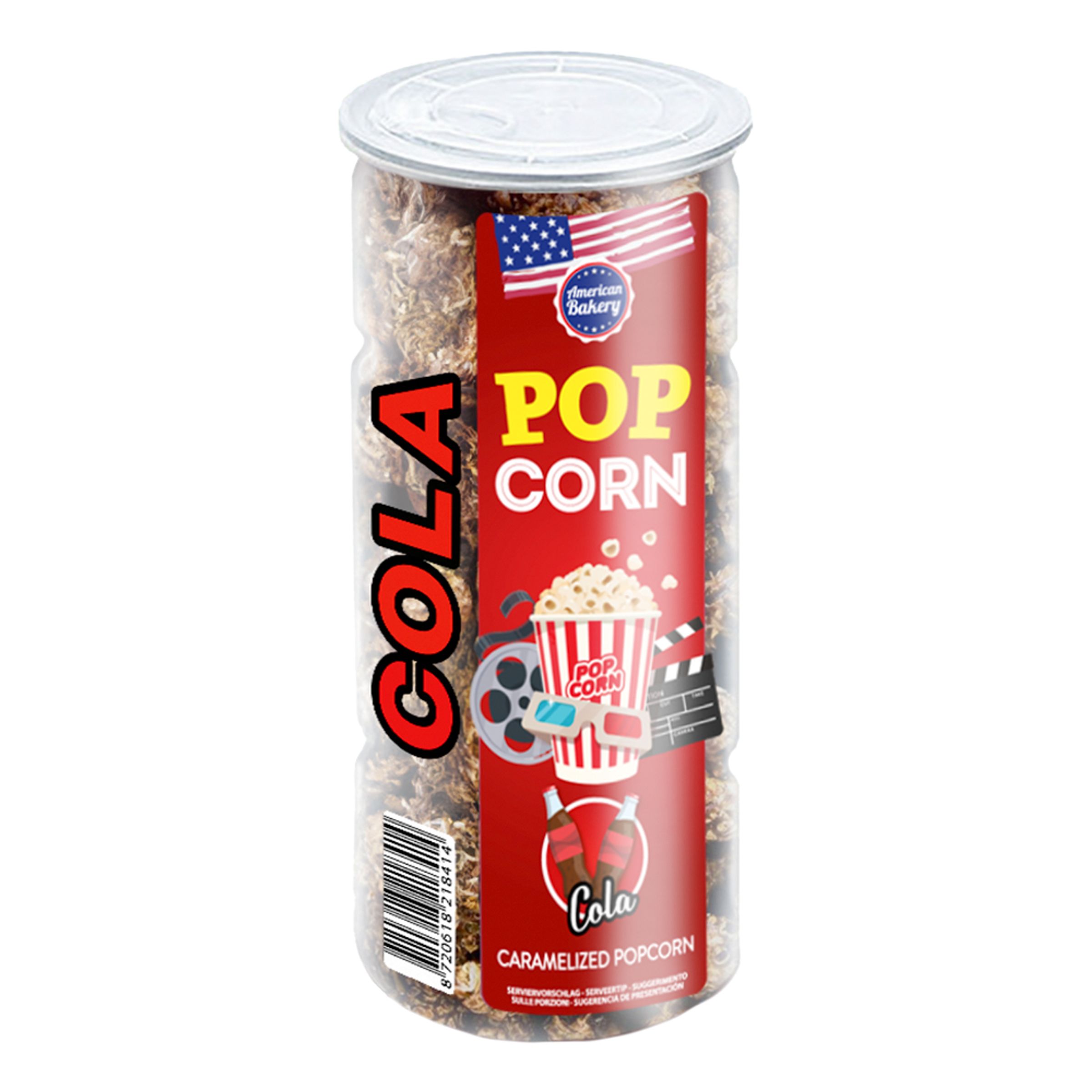 Läs mer om American Bakery Cola Popcorn - 170 gram