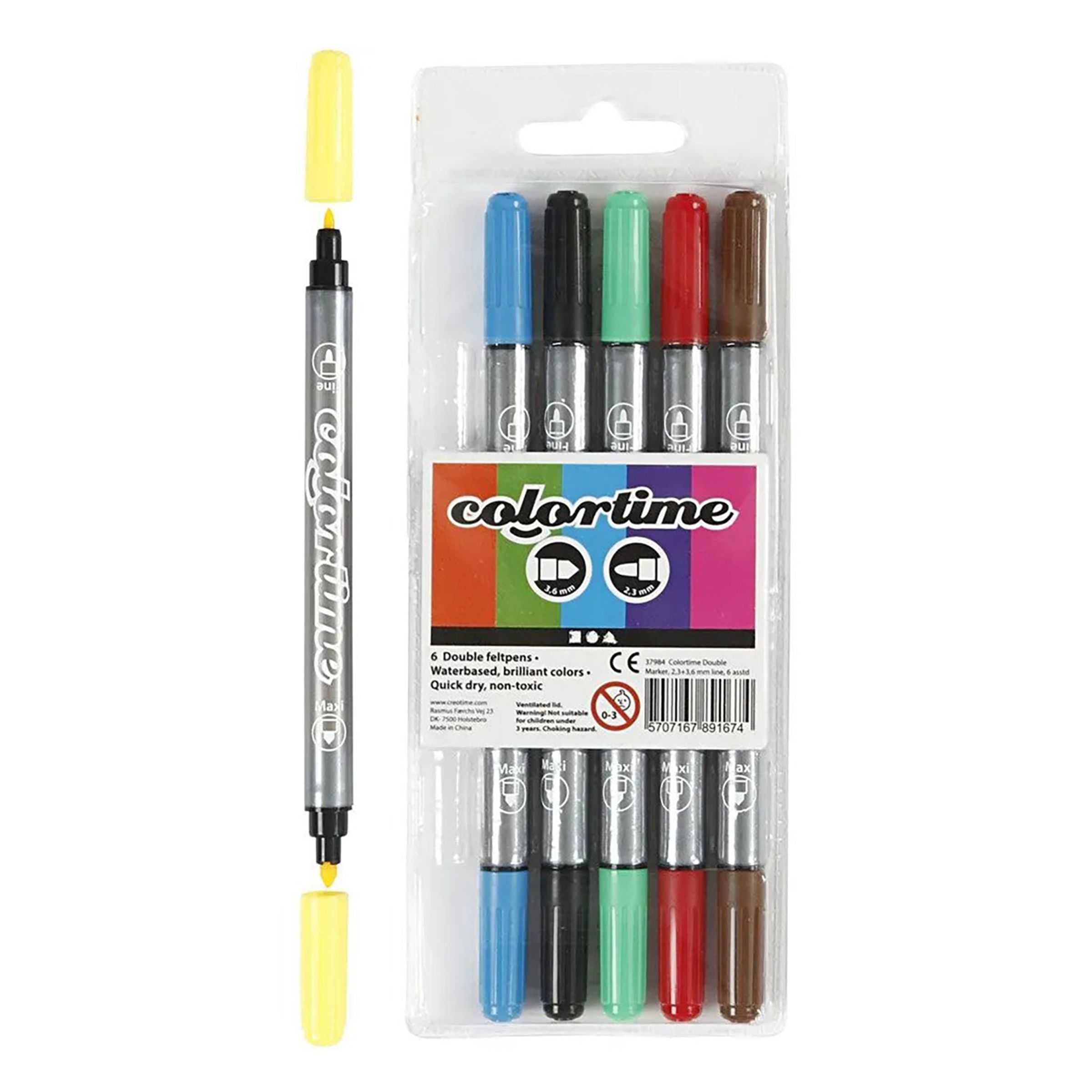 Colortime Dubbeltusch - 6-pack