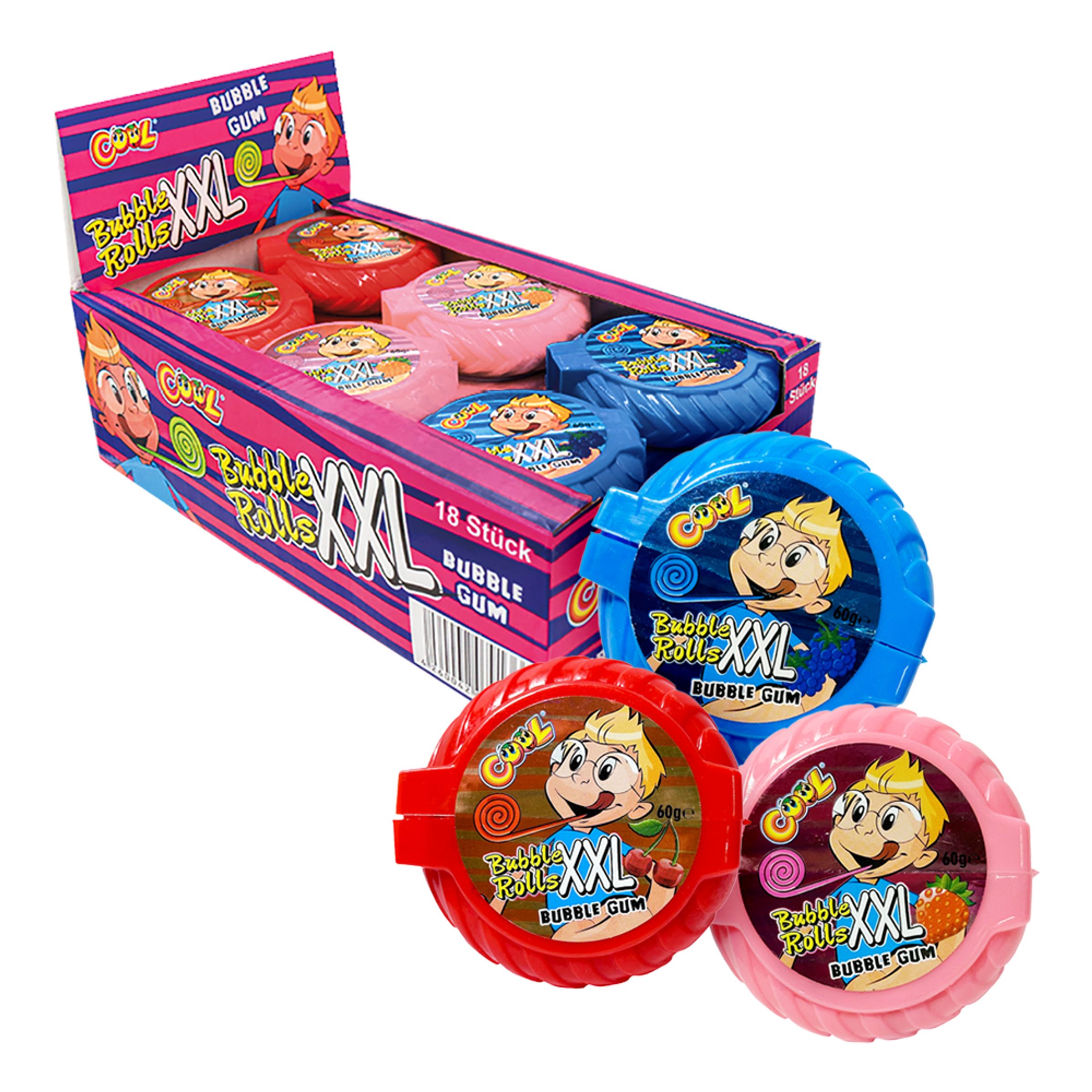 Cool Bubble Gum Rolls XXL Storpack - 18-pack | Hem//Godis & Läsk//Godis//Tuggummi Och Pastiller | PartyOutlet