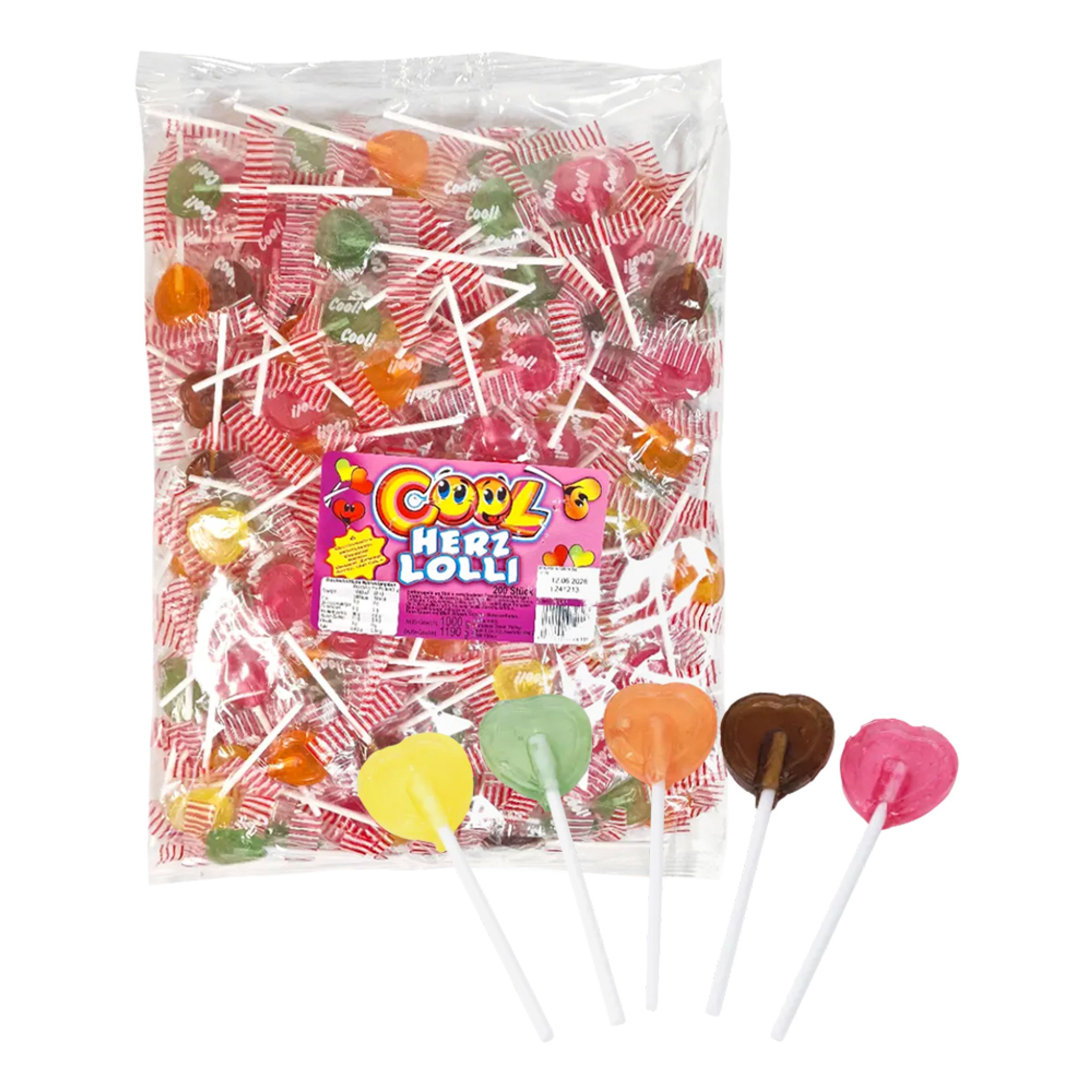 Cool Herz Lolly Økonomipakke - 200-pak