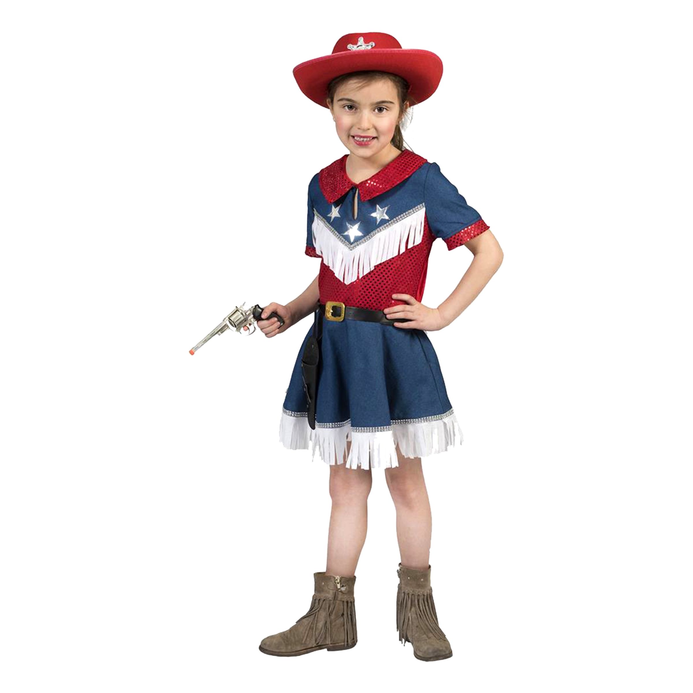 Cowboy Klänning Barn Maskeraddräkt - Medium