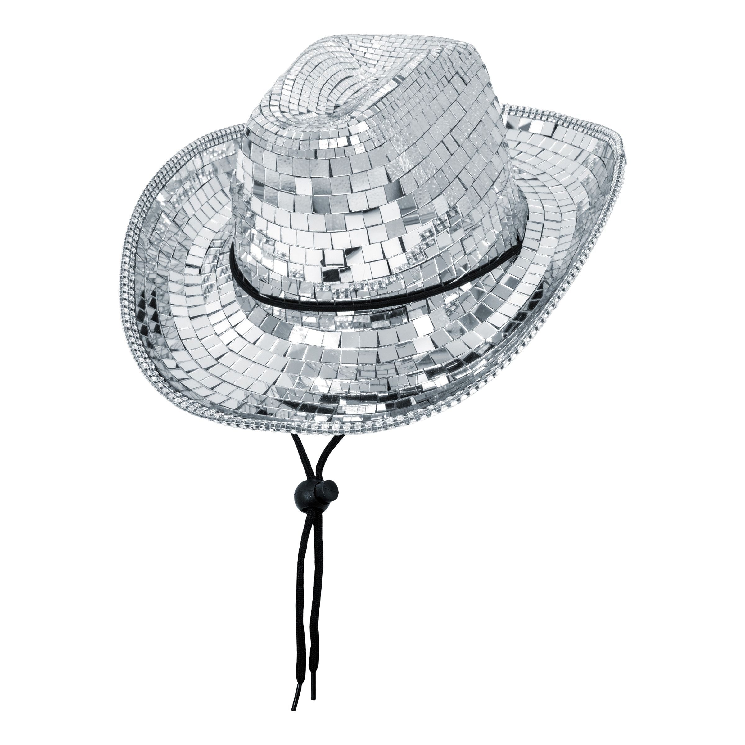 Läs mer om Cowboyhatt med Speglar - One size