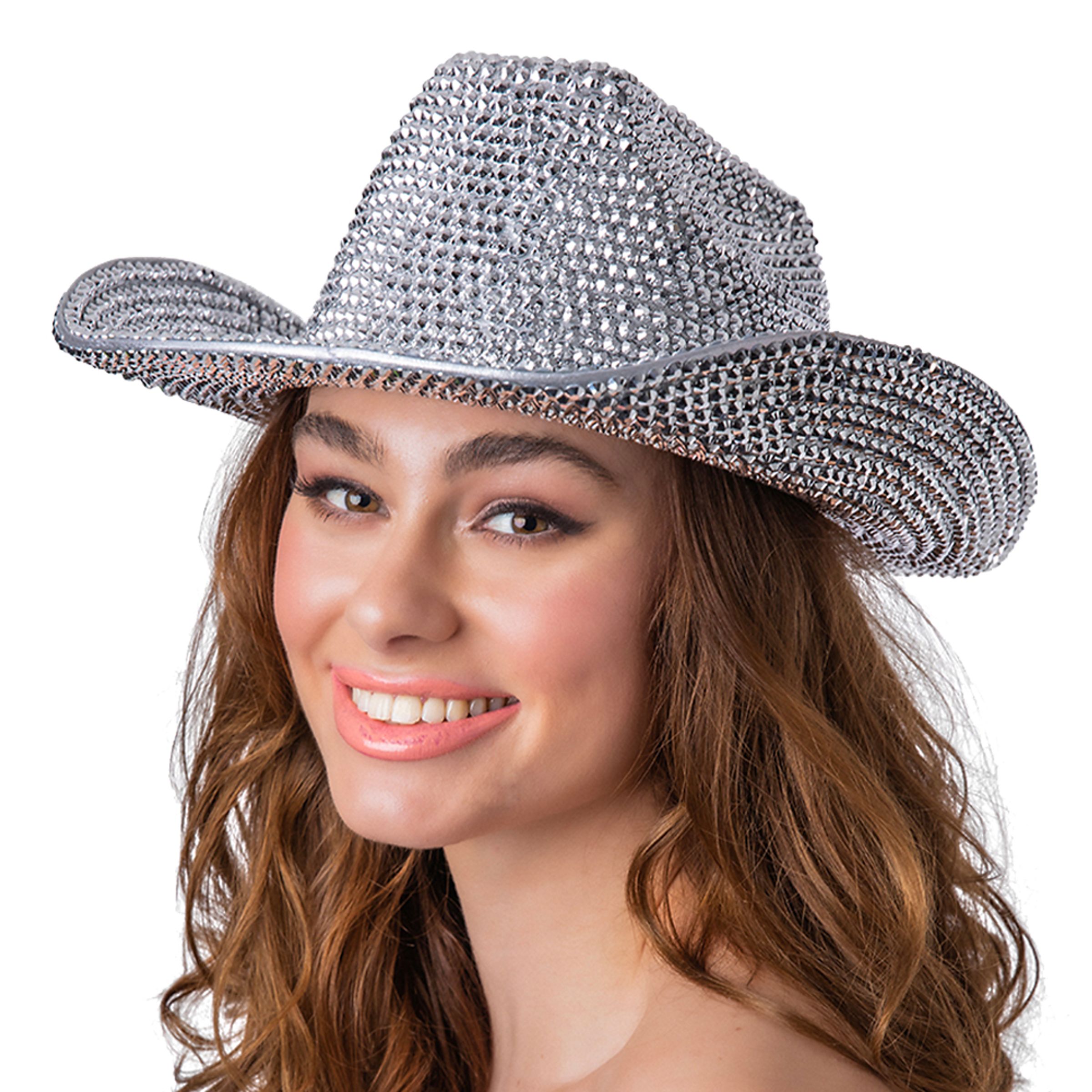 Cowboyhatt med Strass Deluxe - One size