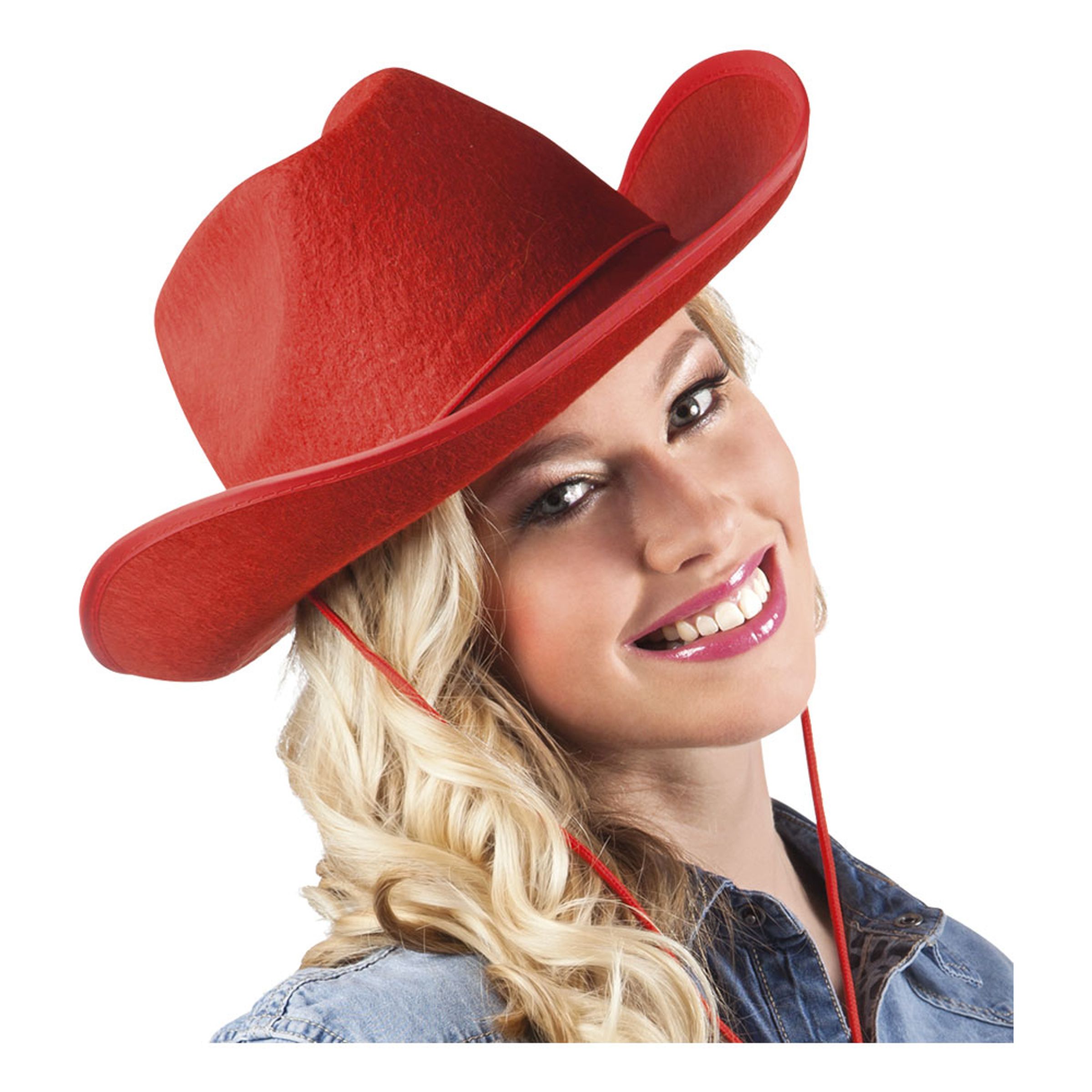 Cowboyhatt Rodeo Röd - One size