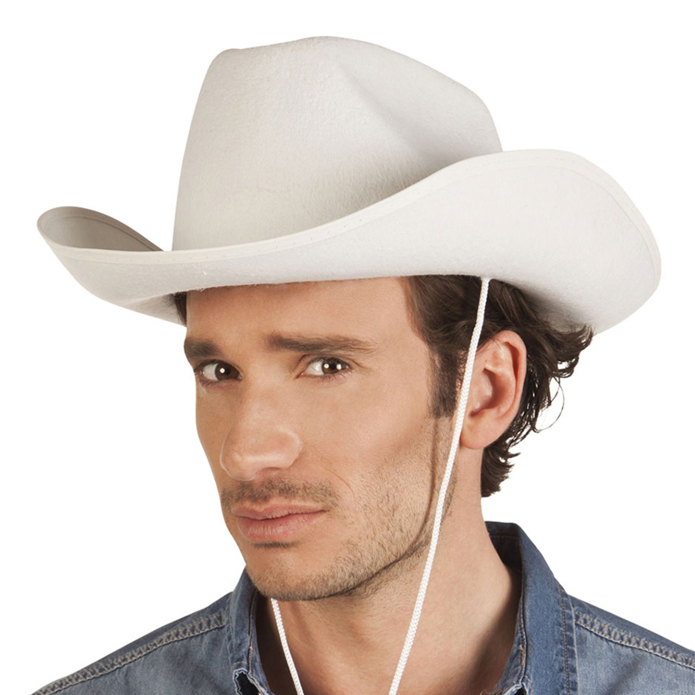 Läs mer om Cowboyhatt Rodeo Vit - One size