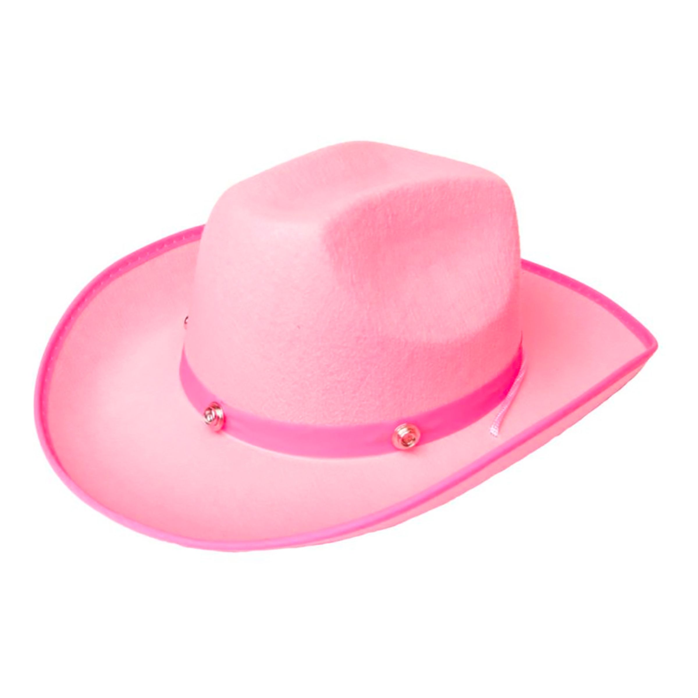 Läs mer om Rosa Cowboyhatt - One size