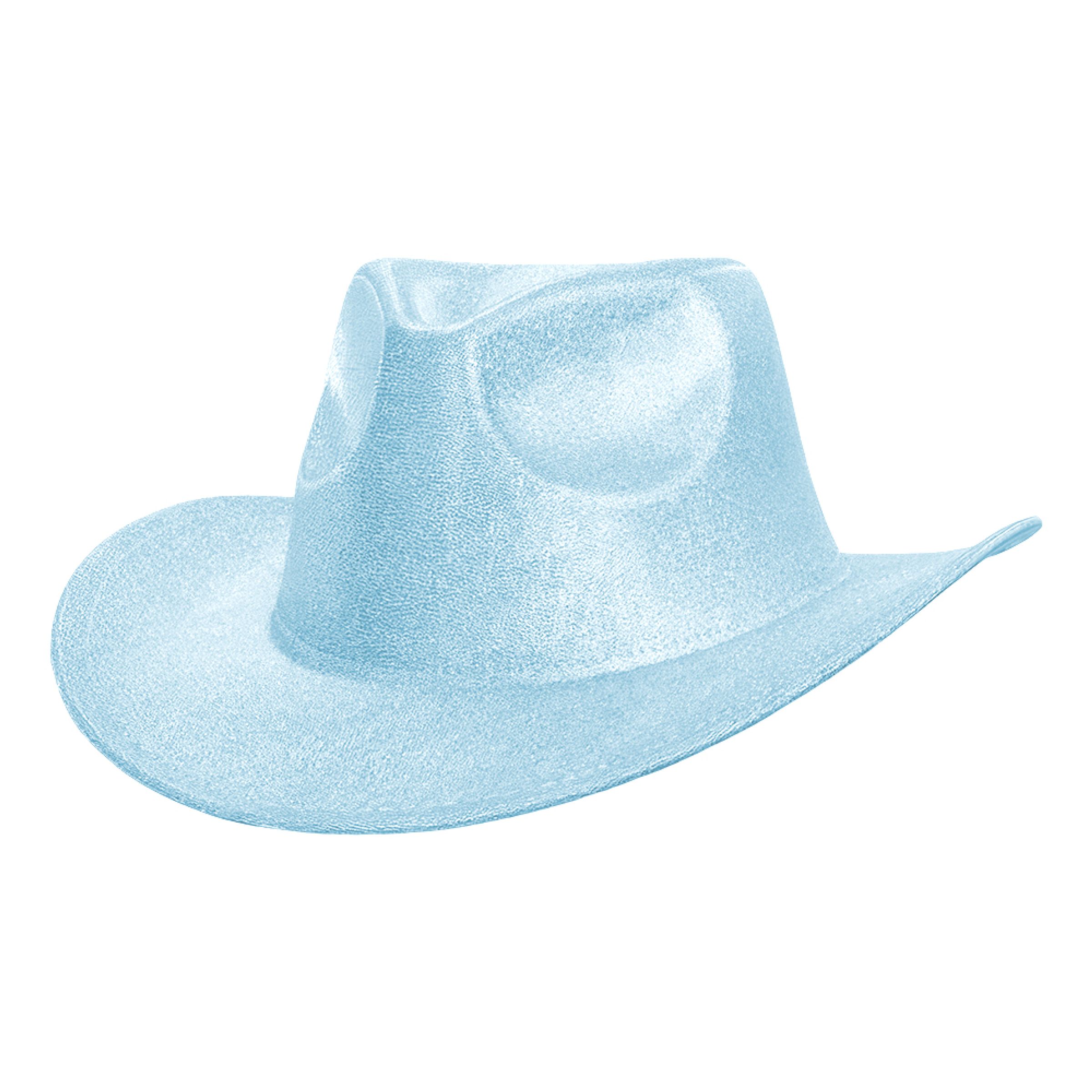 Cowboyhatt Skimrande Blå - One size | Hem - Teman - Färger - Blå | Maskeradspecialisten