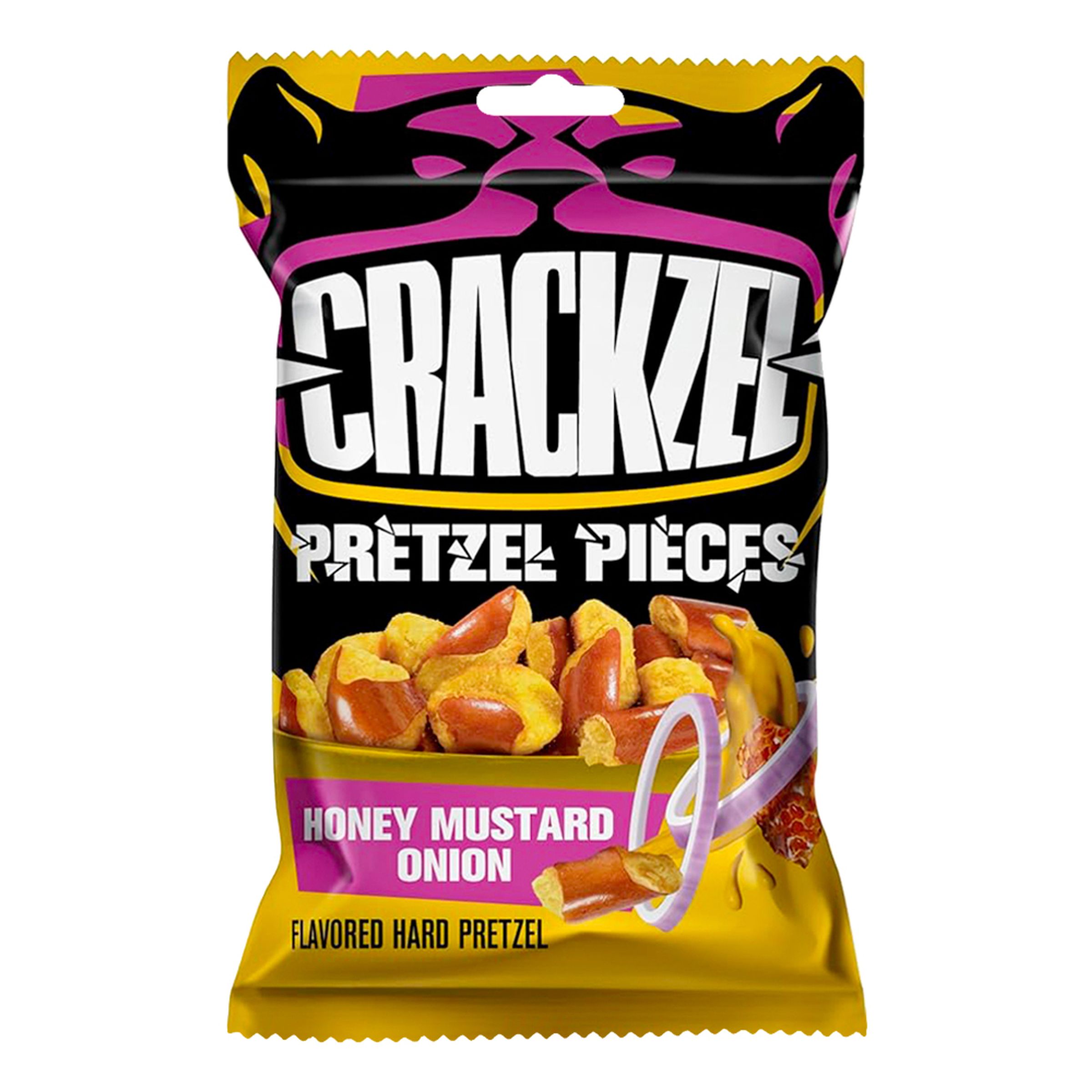 Crackzel Pretzel Honey Mustard and Onion - 85 gram | Snacks//Hem//Godis & Läsk | PartyOutlet