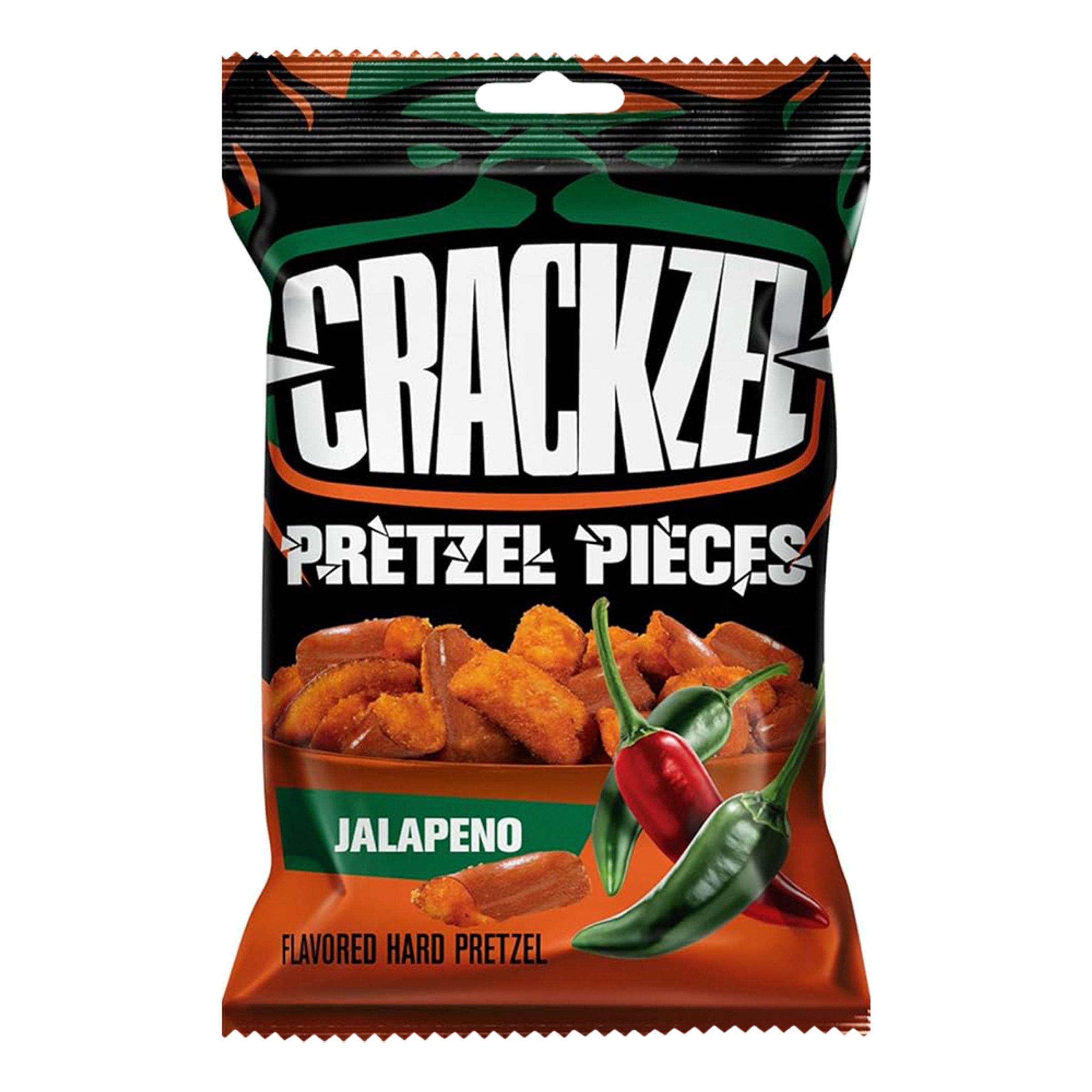 Crackzel Pretzel Pieces Jalapeno - 85 gram