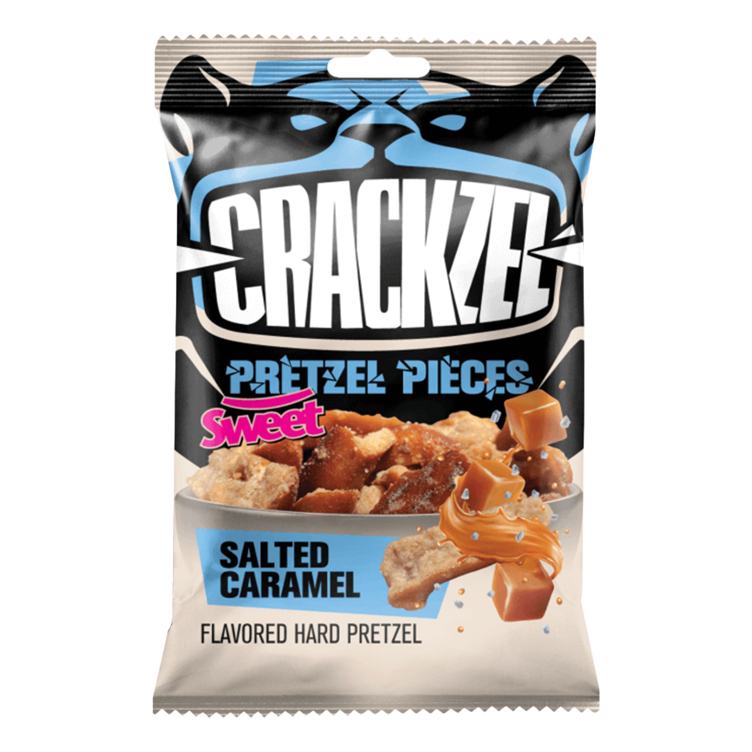 Läs mer om Crackzel Pretzel Pieces Salted Caramel - 85 gram