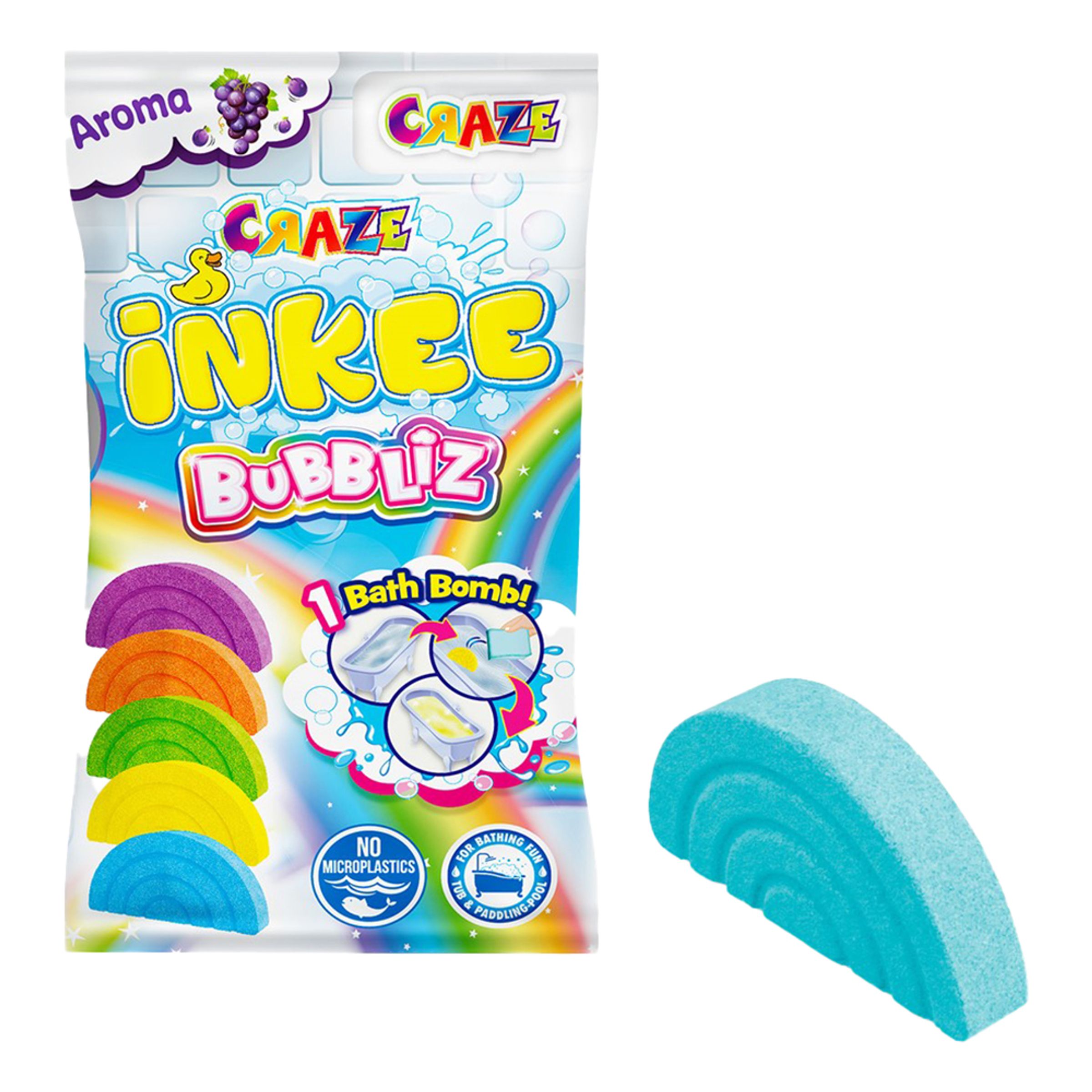 Läs mer om Craze Inkee Bubbliz Badbomb - 1-pack