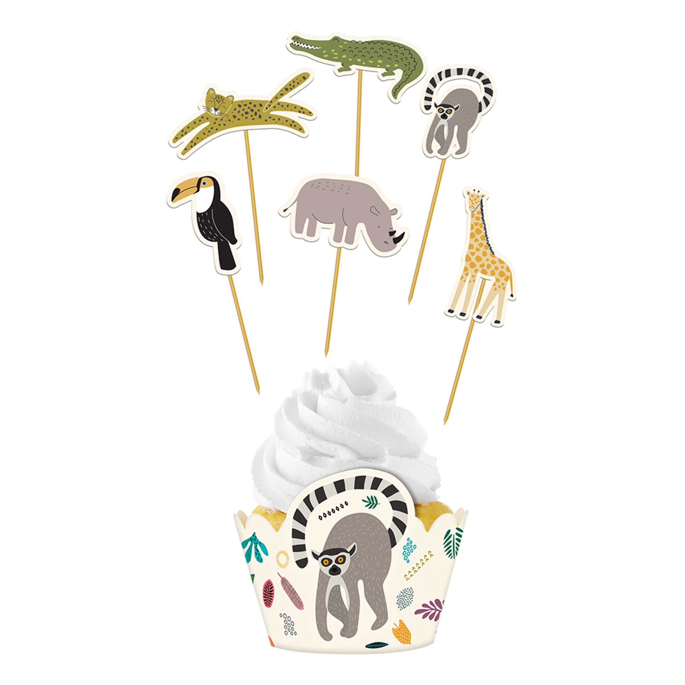 Cupcake Kit Zoo Party - 6-pack