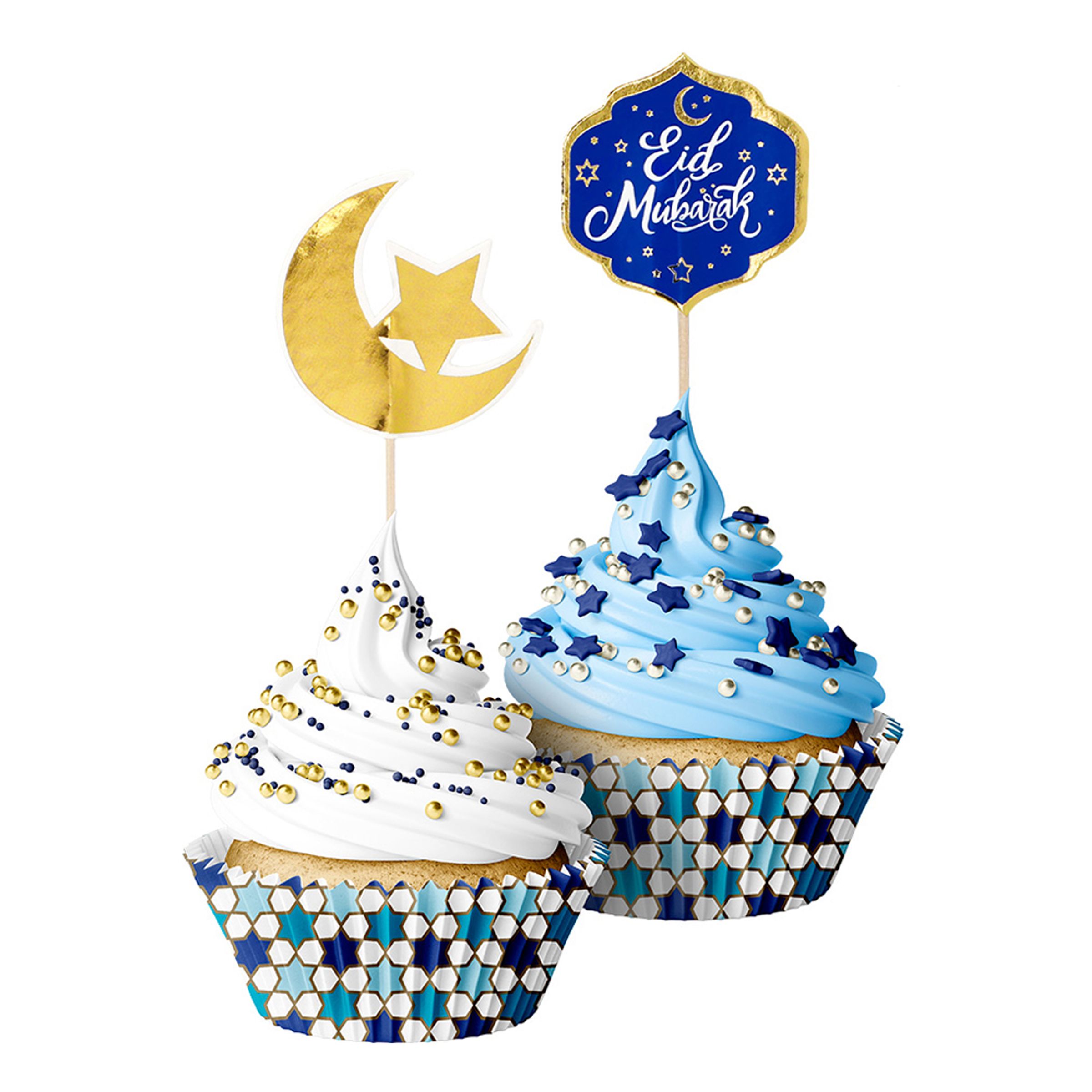 Läs mer om Cupcakekit Eid Mubarak - 20-pack
