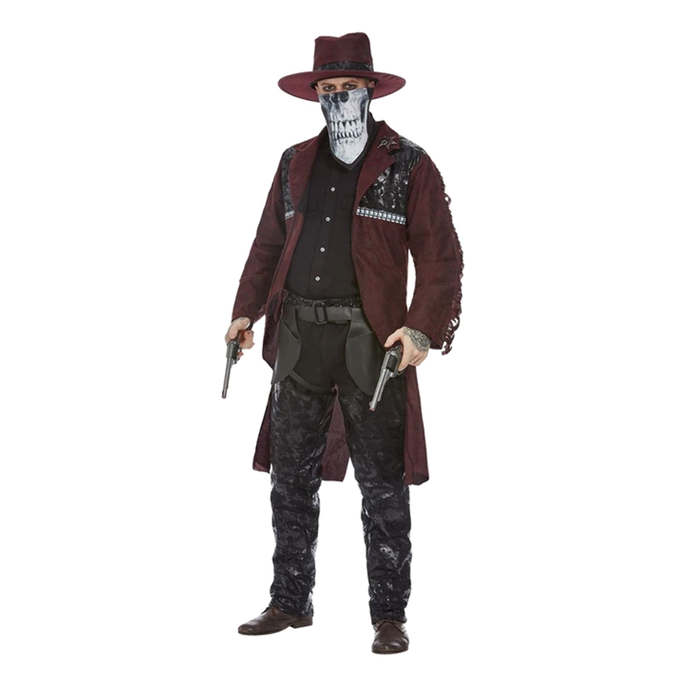 Dark Western Cowboy Maskeraddräkt - Medium