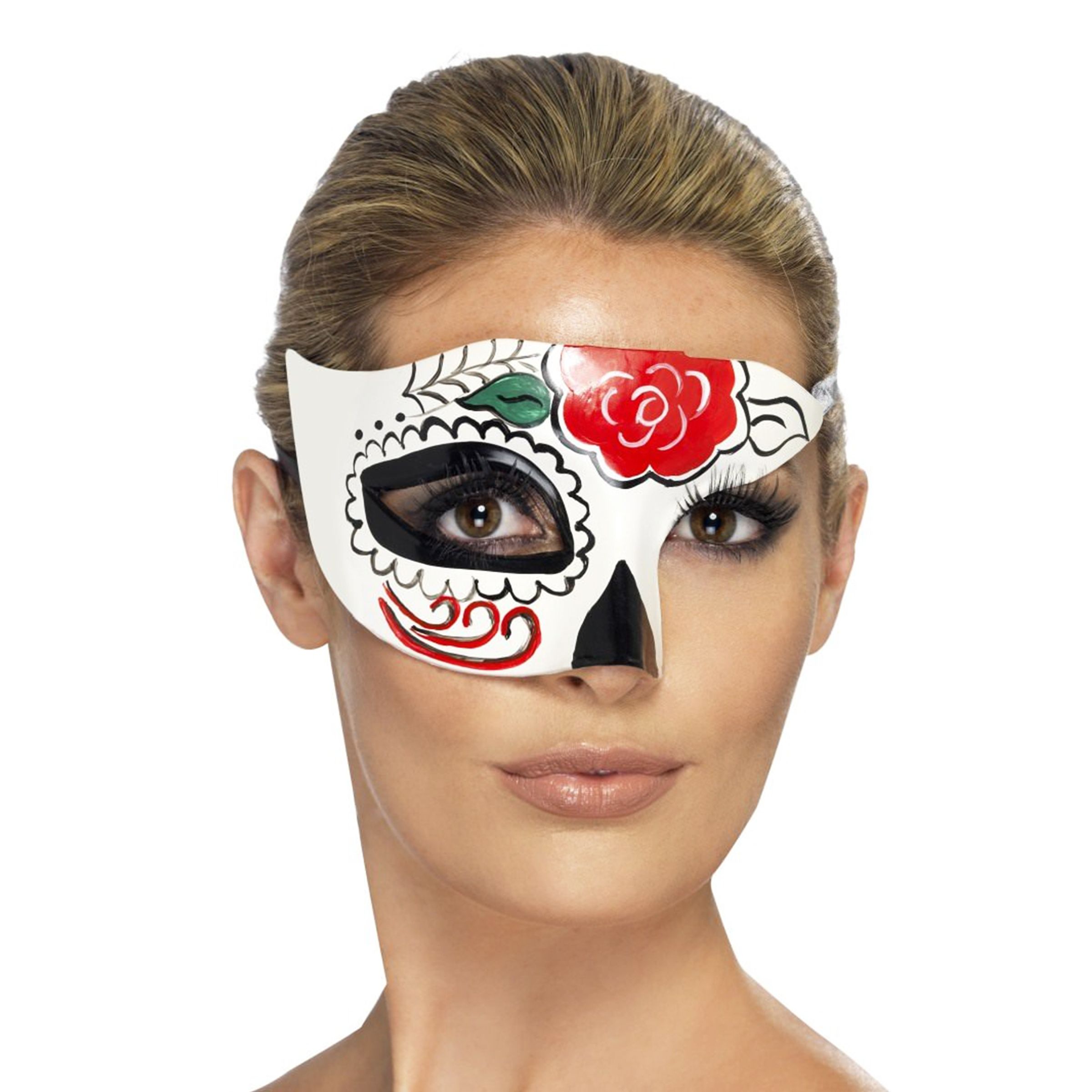 Day of the Dead Halv Ögonmask - One size