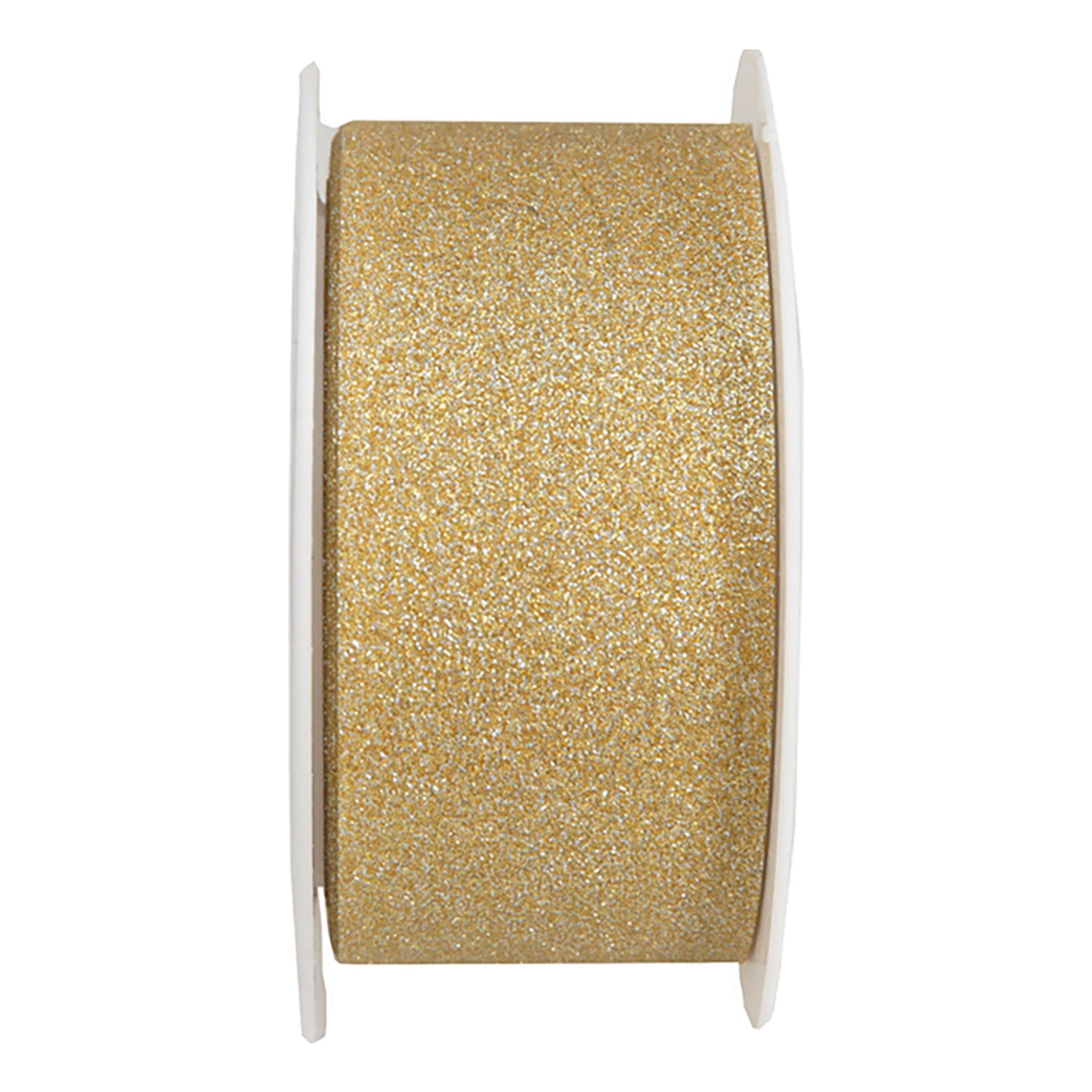Läs mer om Dekorationsband Guld Glitter