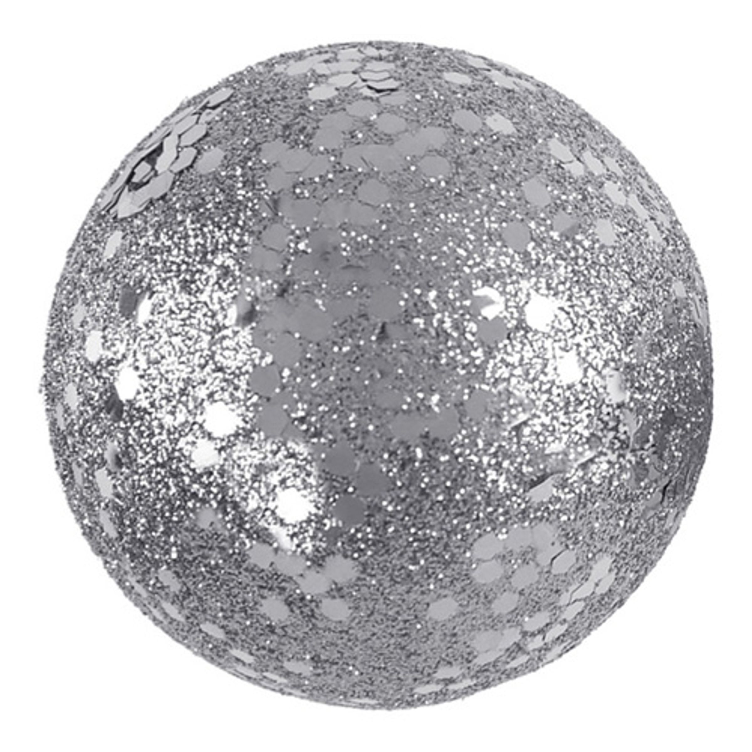 Dekorationsbollar Silver/Glitter - 10-pack
