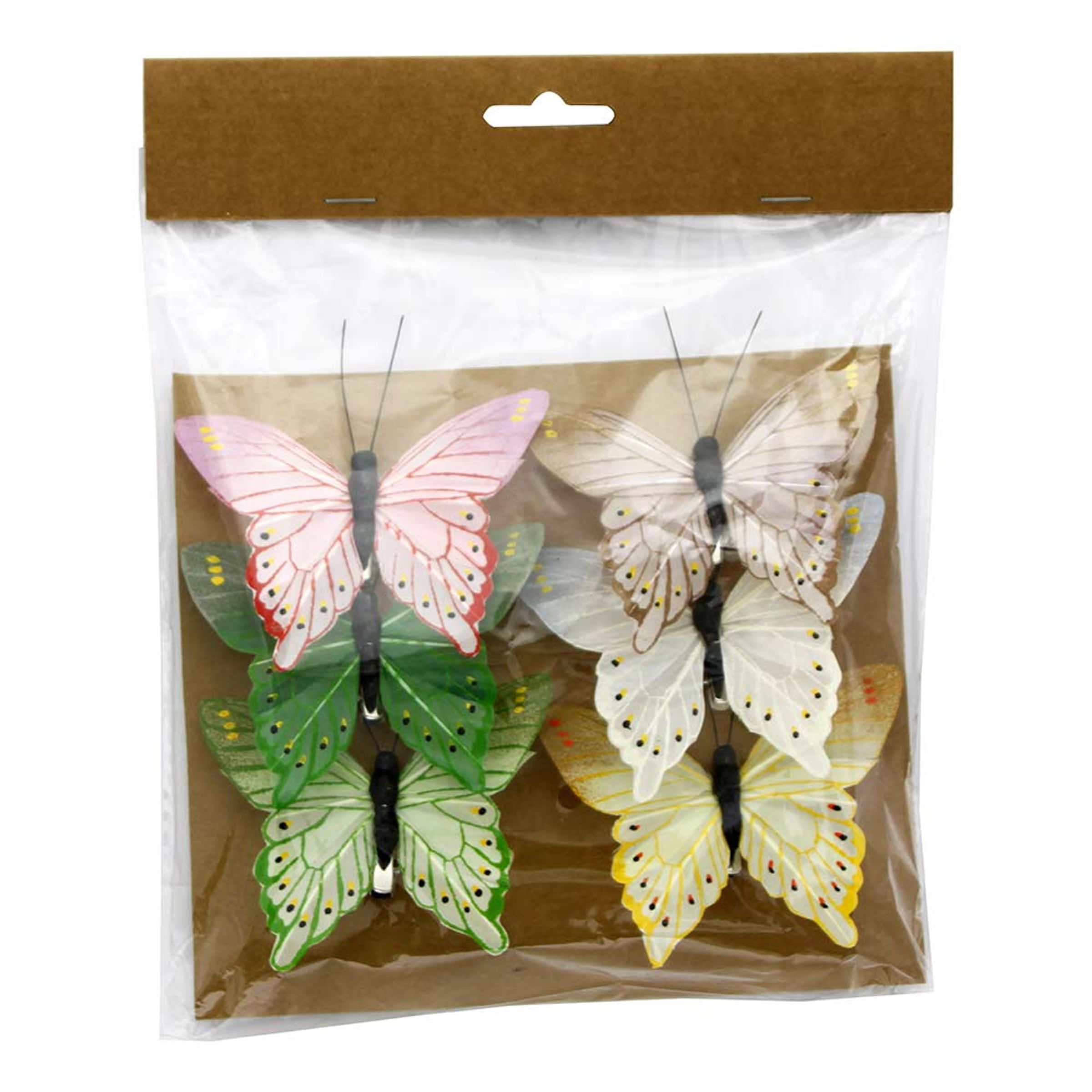 Dekorationsfjärilar - 6-pack