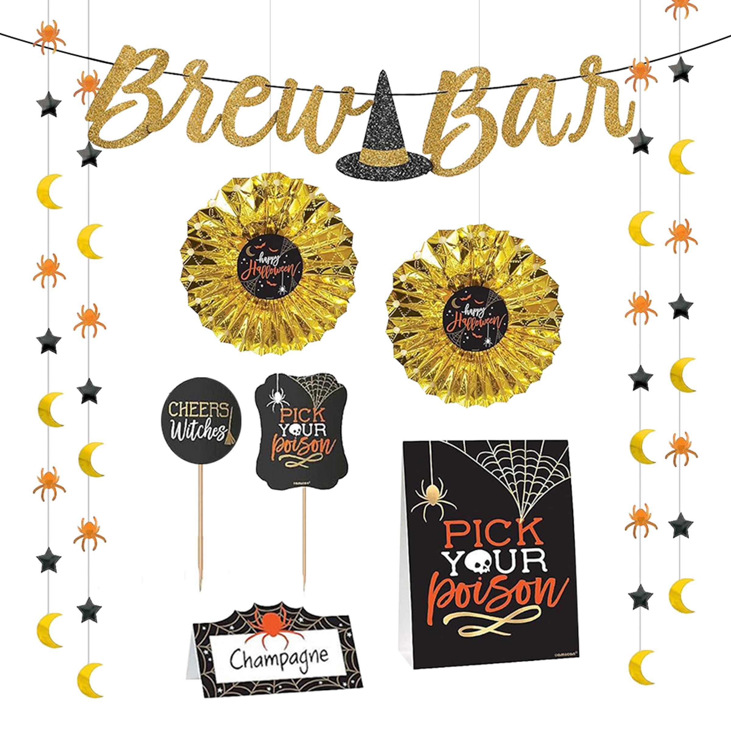 Läs mer om Dekorationskit Halloween Brew Bar - 23-pack