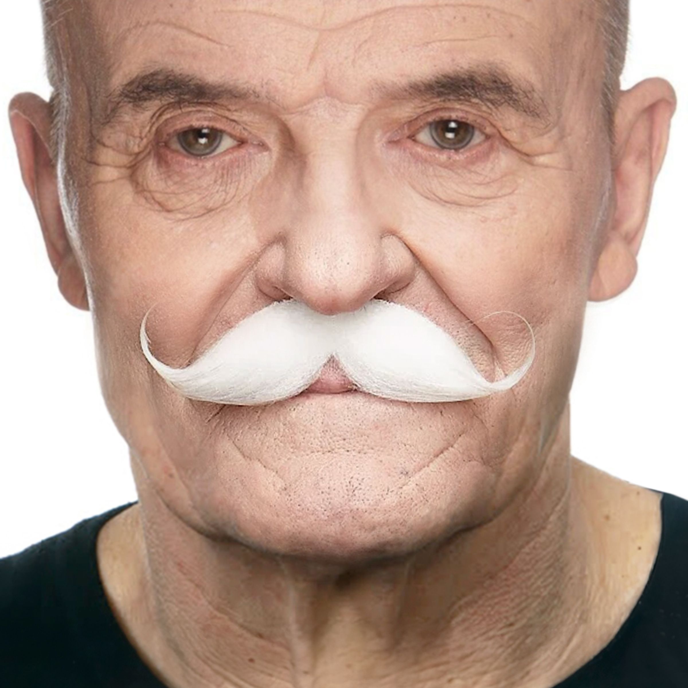 Detektiv Mustasch Vit | Hem - Maskerad - Tillbehör - SkÀgg & Mustascher | Pryloteket