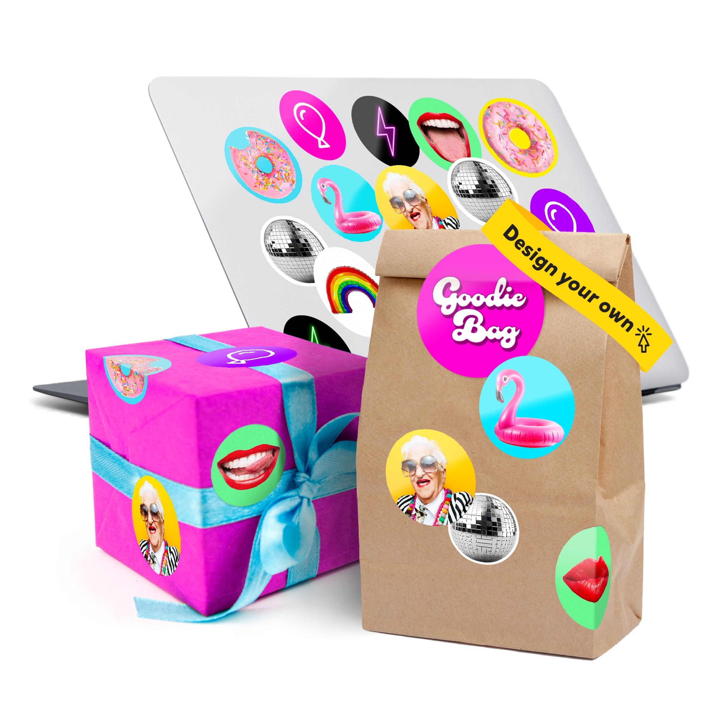 Design Dit Eget Klistermærke - 24-pak Ø 40 mm