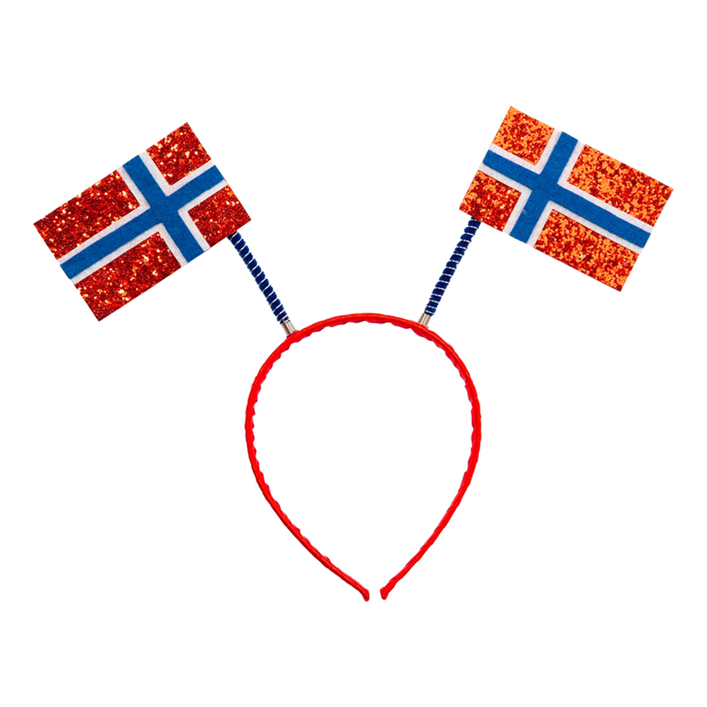 Läs mer om Diadem Glittriga Norska Flaggor