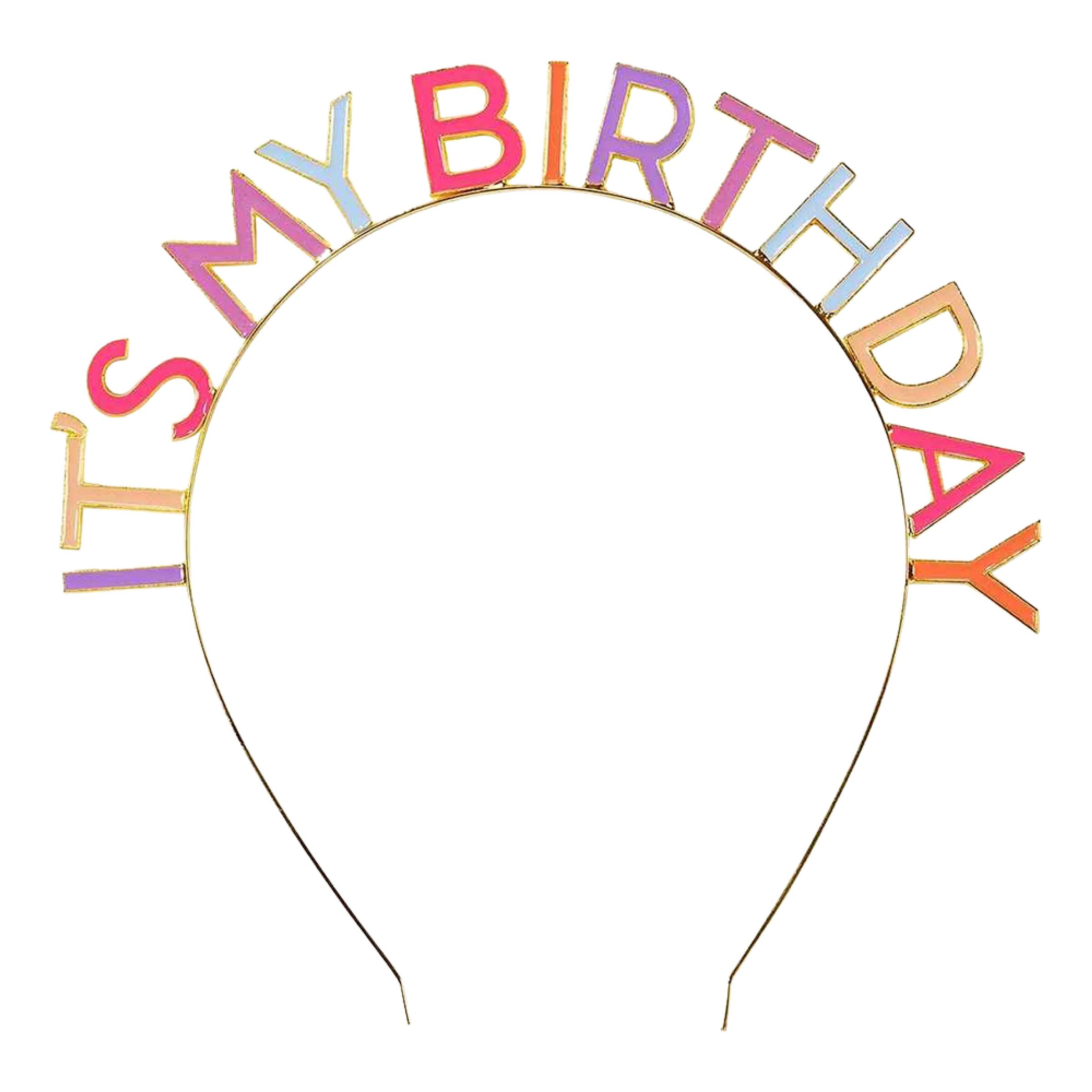 Diadem Its My Birthday Flerfärgad | Hem - Maskerad - Hattar - Diadem & Boppers | Maskeradspecialisten