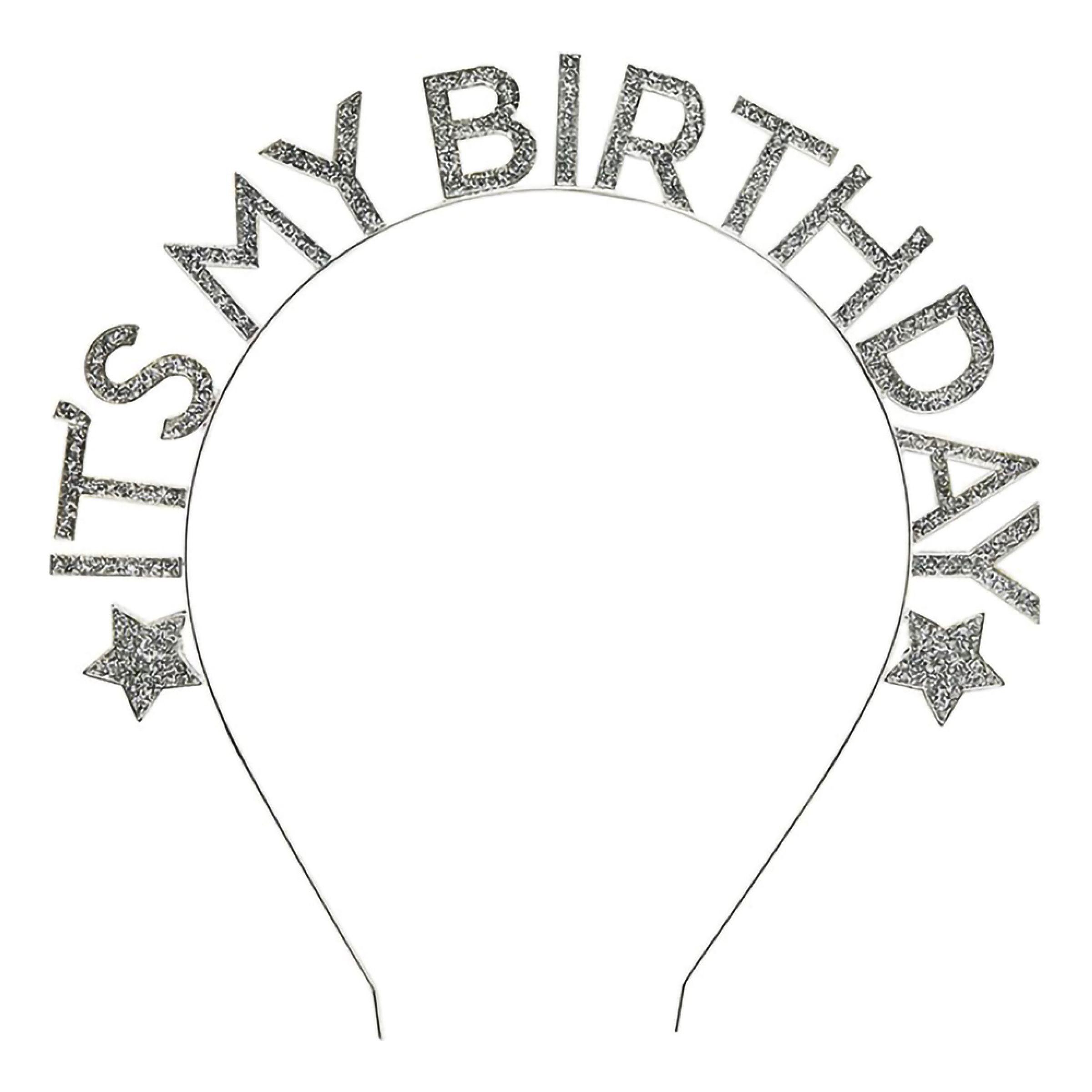 Diadem Its My Birthday Silver i Metall - One size | Hem - Maskerad - Hattar - Diadem & Boppers | Maskeradspecialisten