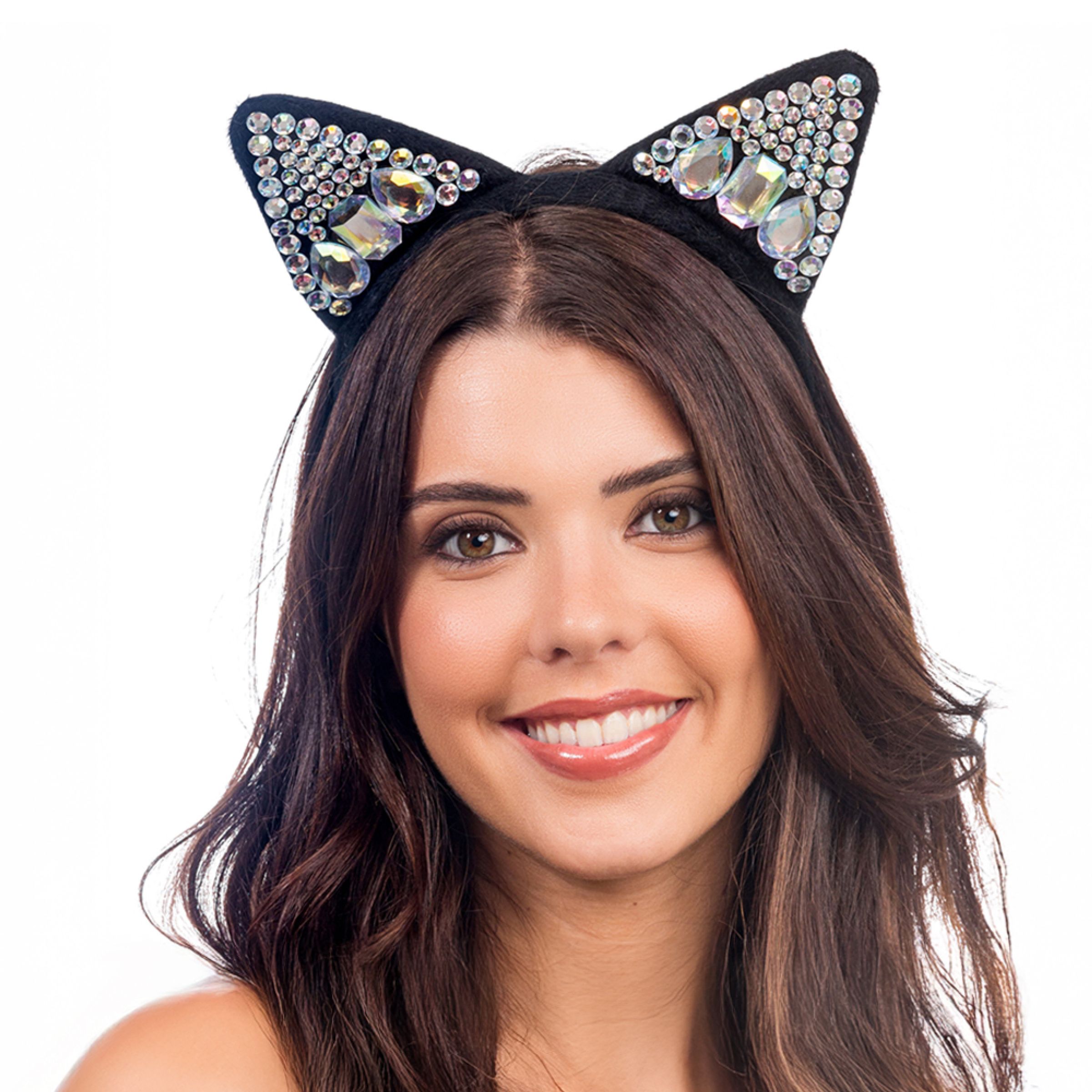 Diadem Kattöron Diamanter | Hem - Maskerad - Tillbehör - Maskeradaccessoarer | Maskeradspecialisten