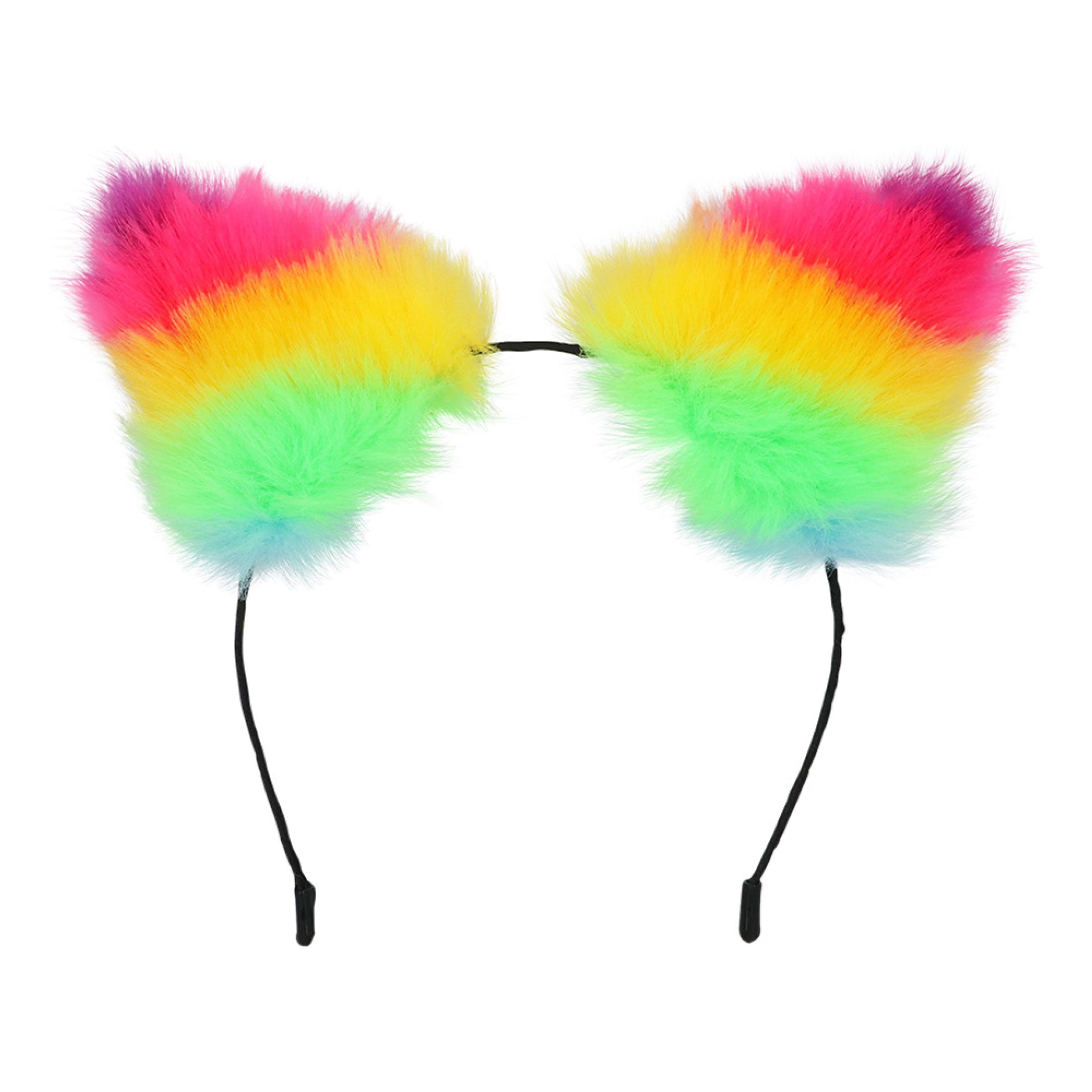 Diadem Kattöron Flerfärgade - One size | Hem - Teman - Evenemang - Festival | Pryloteket