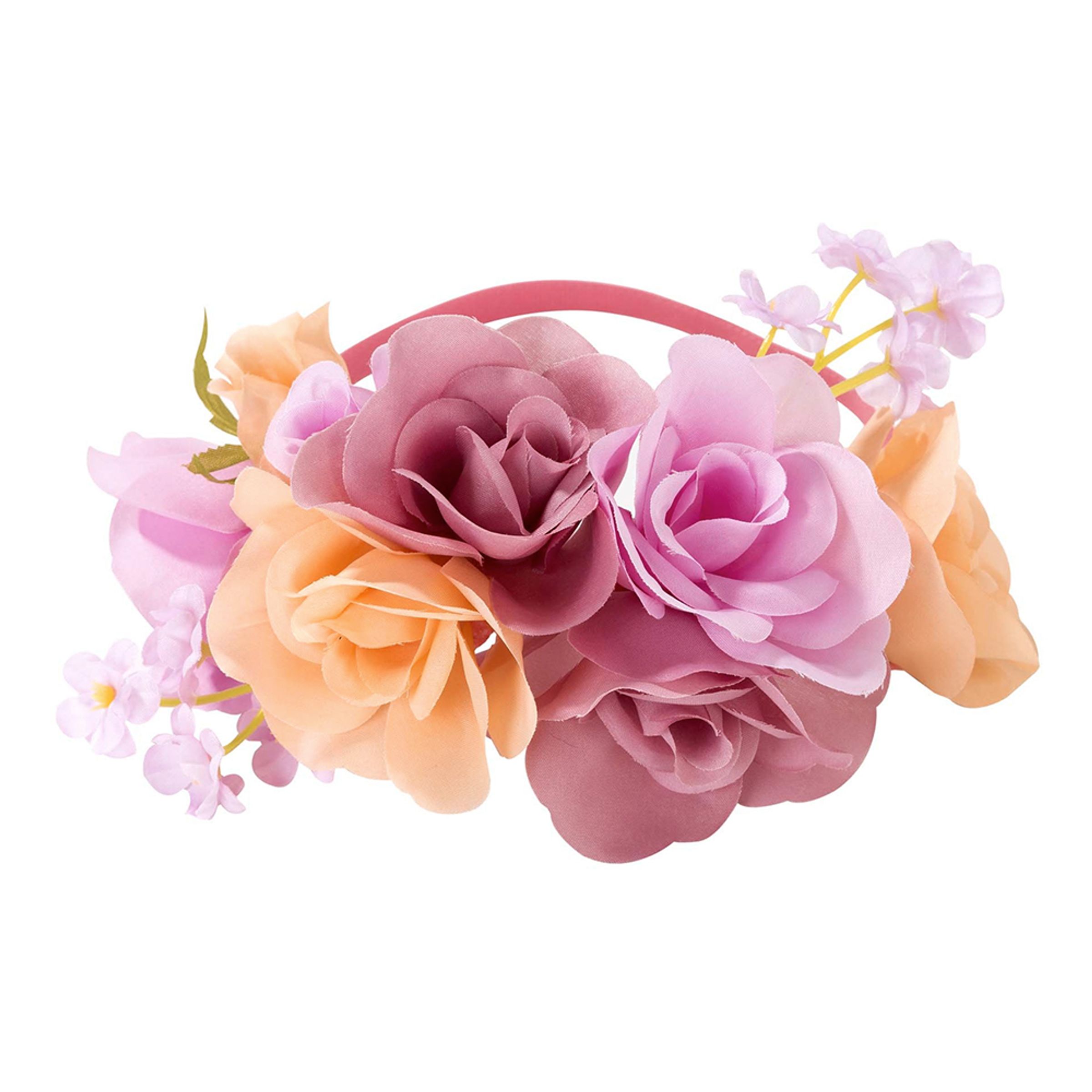 Läs mer om Diadem med Blommor Pastell - One size
