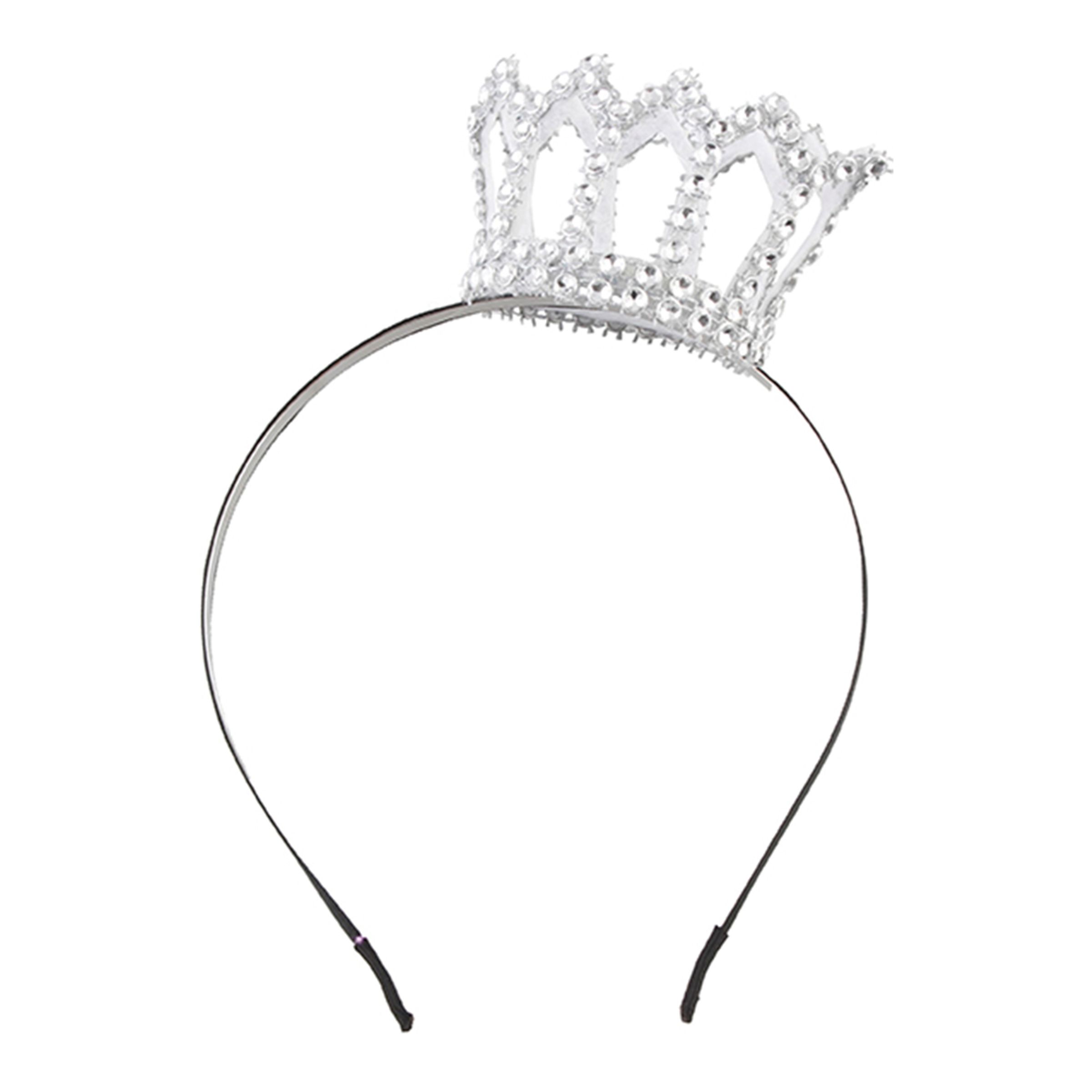 Diadem med Krona Silver - One size