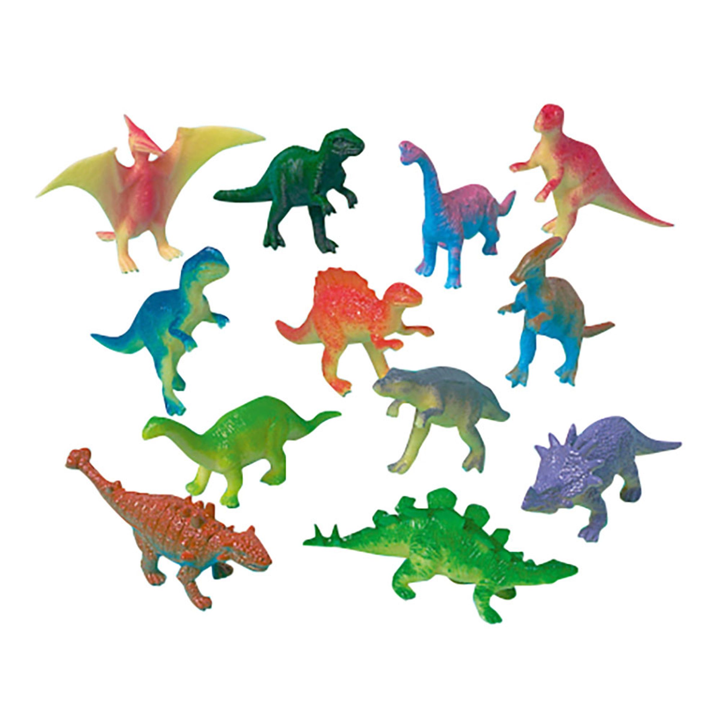 Läs mer om Plastfigurer Dinosaurier - 12-pack