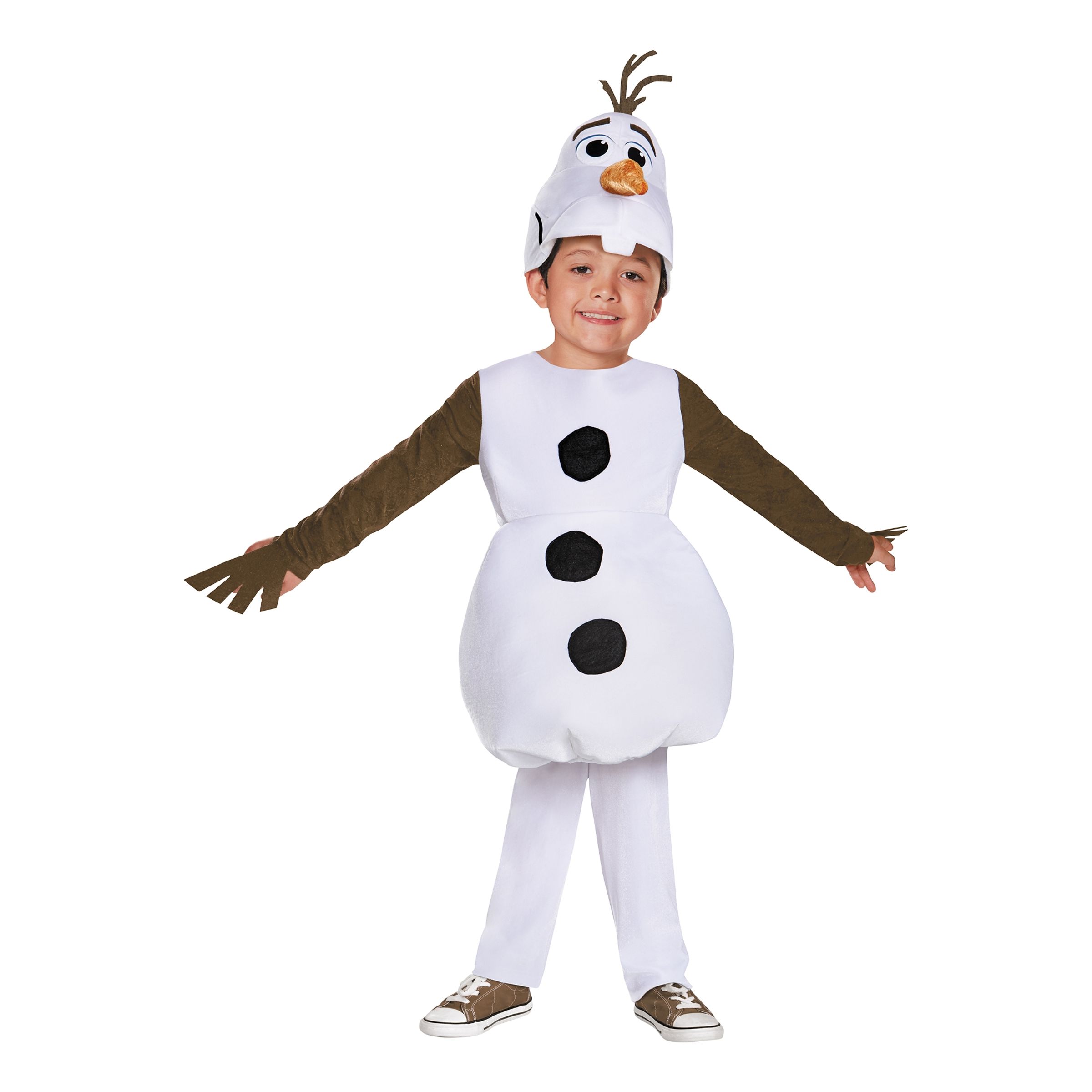 Läs mer om Disney Frozen Olaf Deluxe Barn Maskeraddräkt - Small