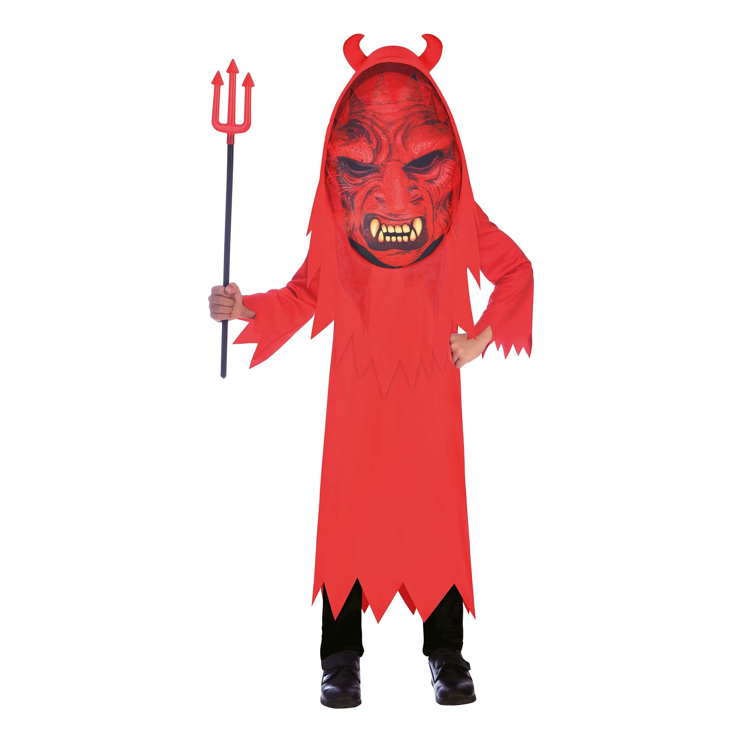 Läs mer om Djävul med Stort Huvud Barn Maskeraddräkt - Medium