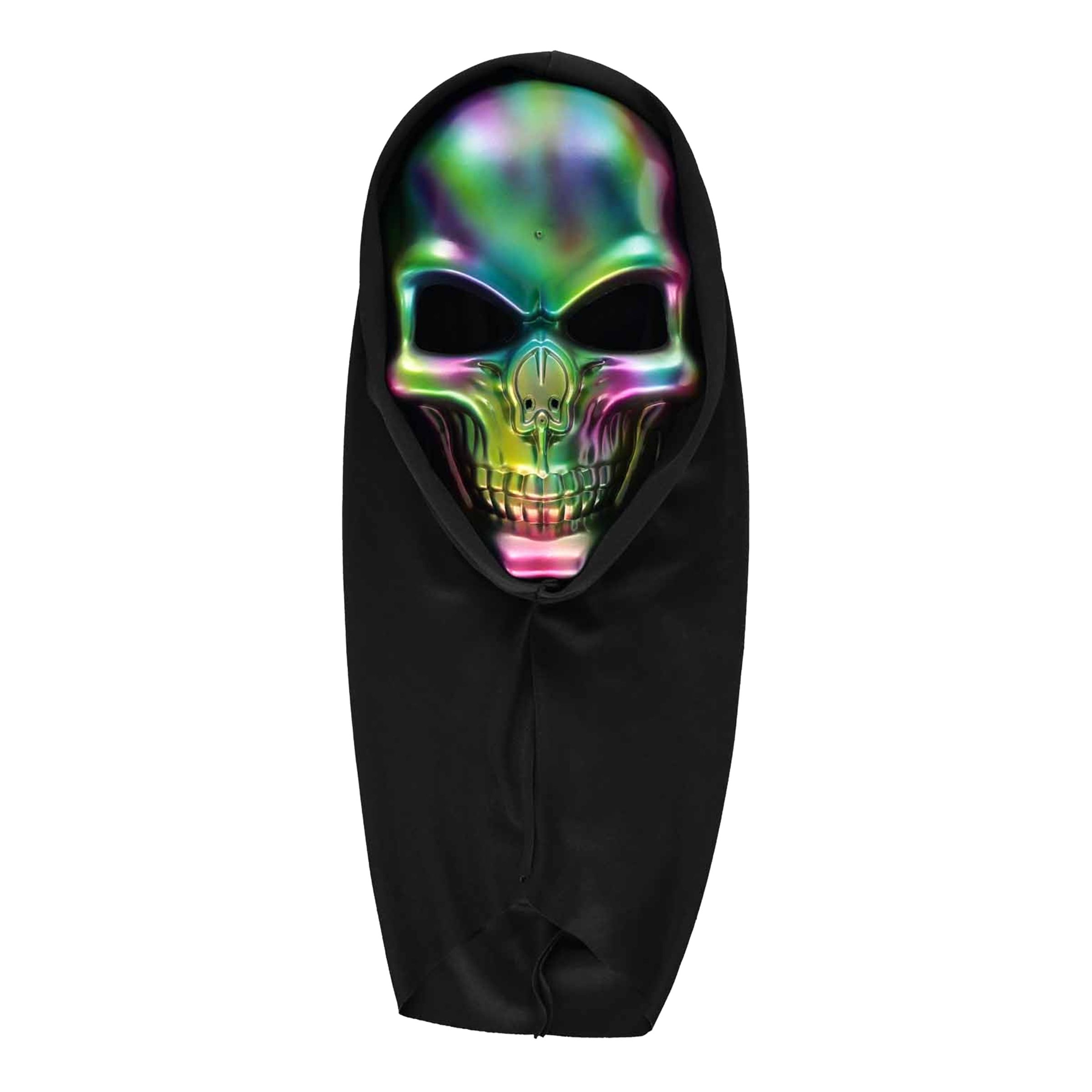 Läs mer om Dödskalle Mask med Huva - One size