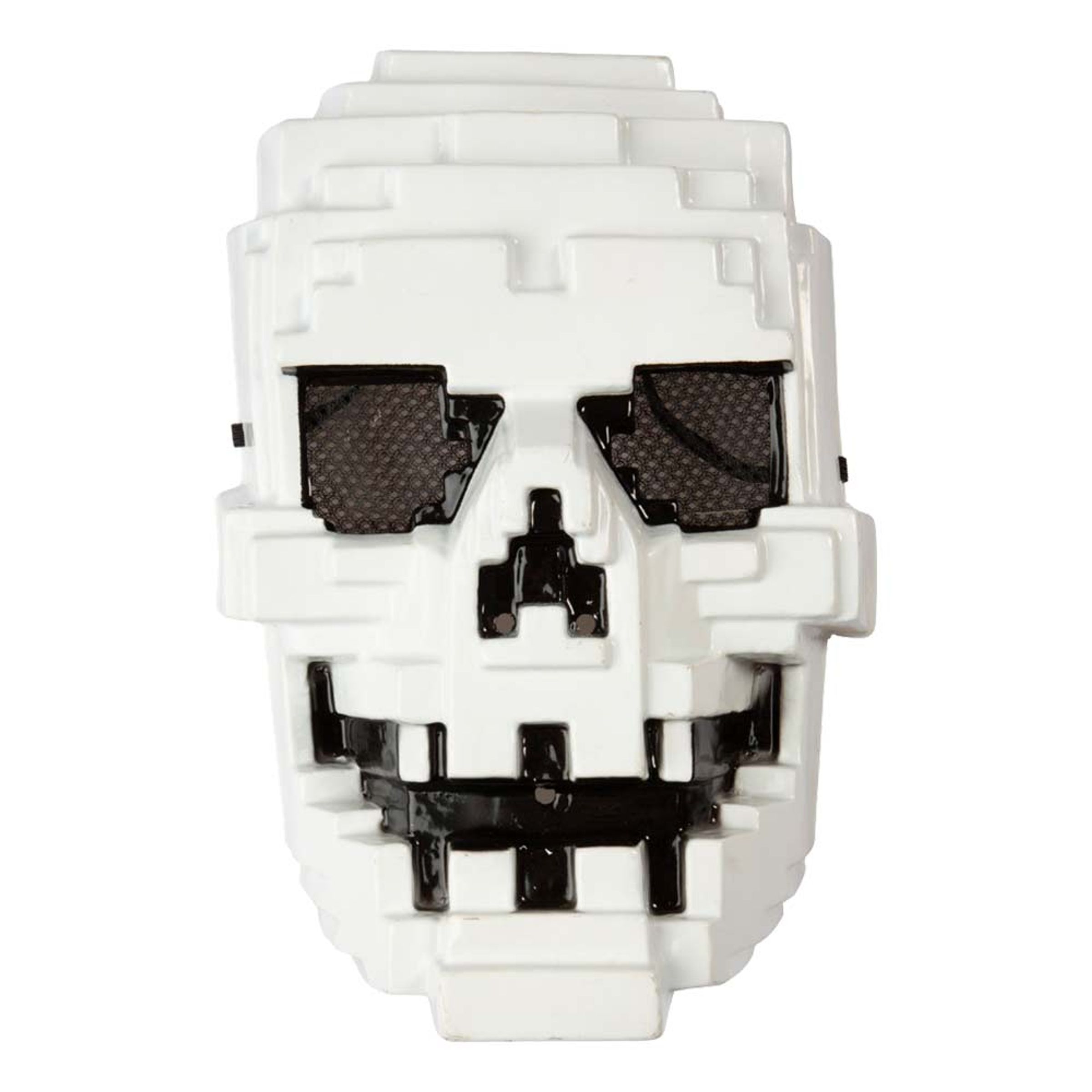 Läs mer om Dödskalle Pixel Mask - One size