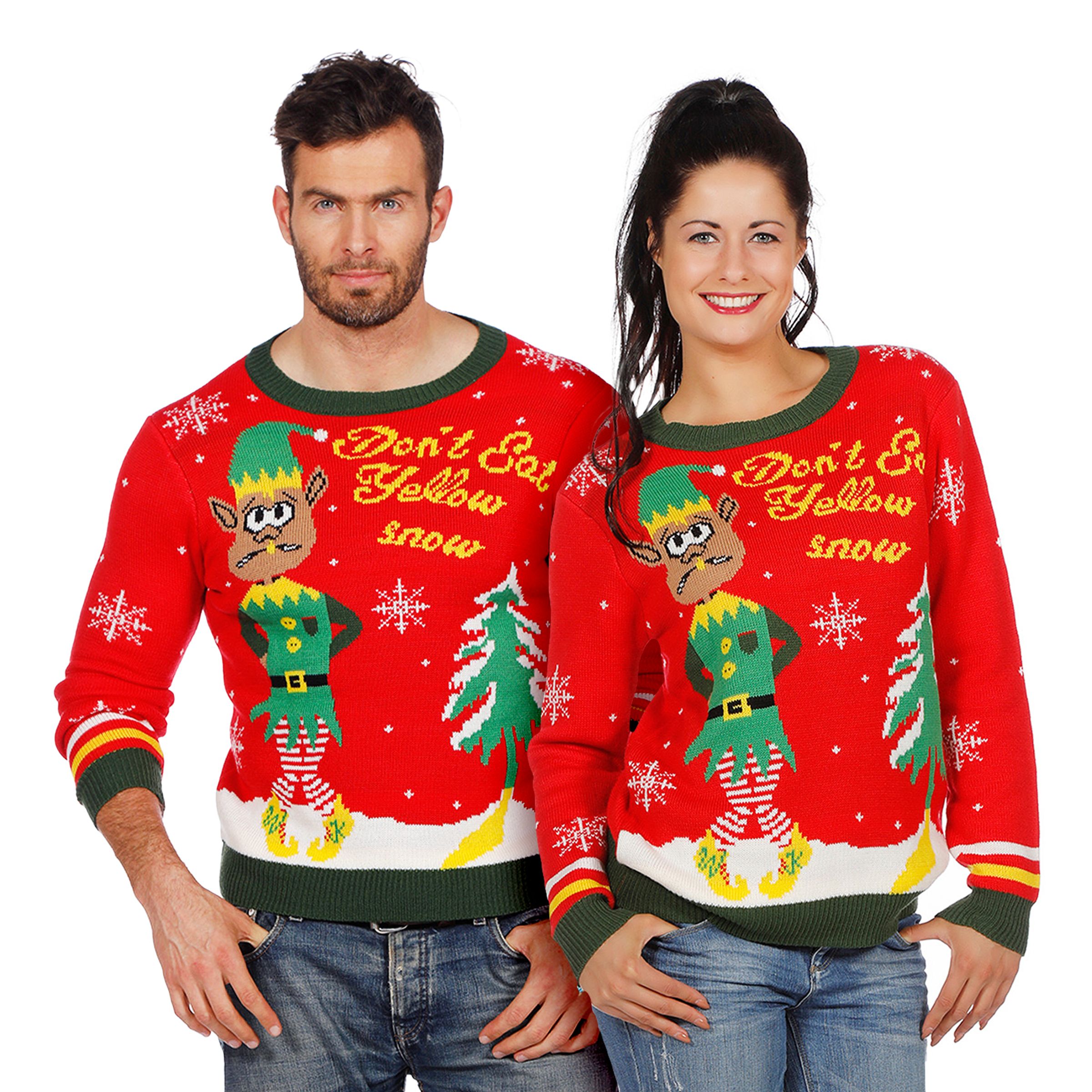 Dont Eat Yellow Snow Jultröja - Small | Hem - Teman - Färger - Röd | Pryloteket