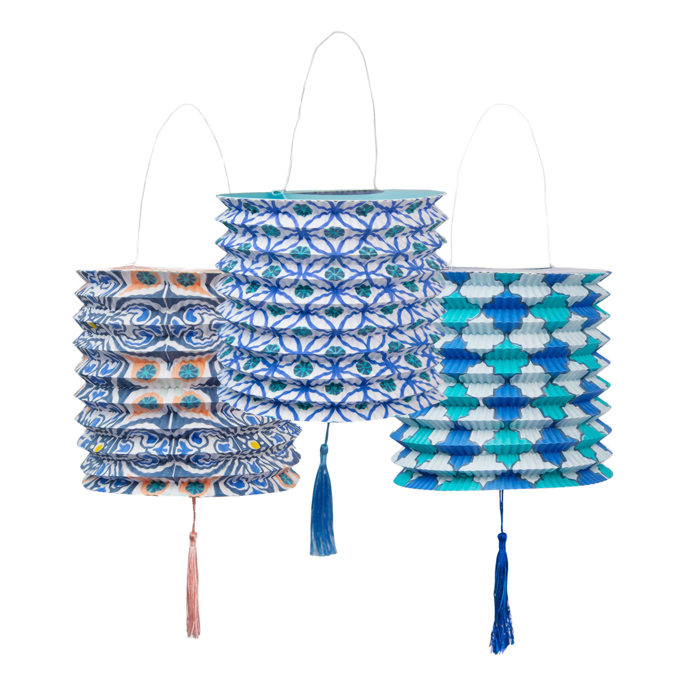 Draglyktor Blå Mosaik - 3-pack | Hem - Teman - Tillverkare - Talking Tables | Pryloteket